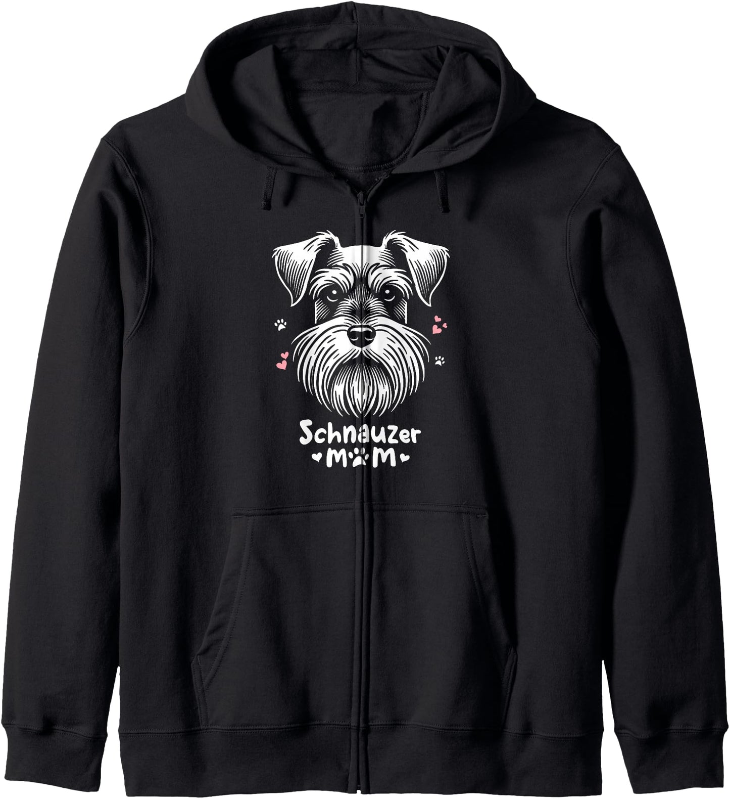 Miniature Schnauzer Mom Schnauzers Zip Hoodie