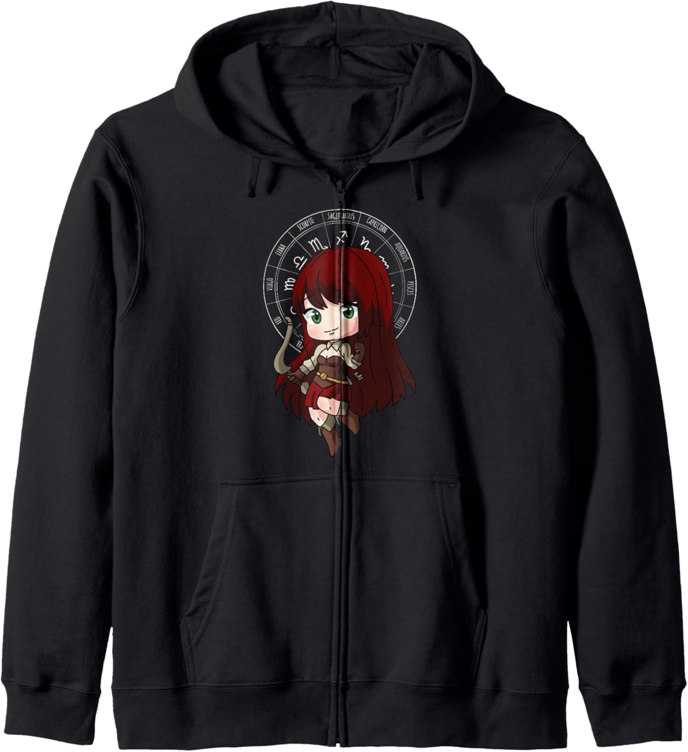 Sagittarius Horoscope - November December Birthday Anime Zip Hoodie