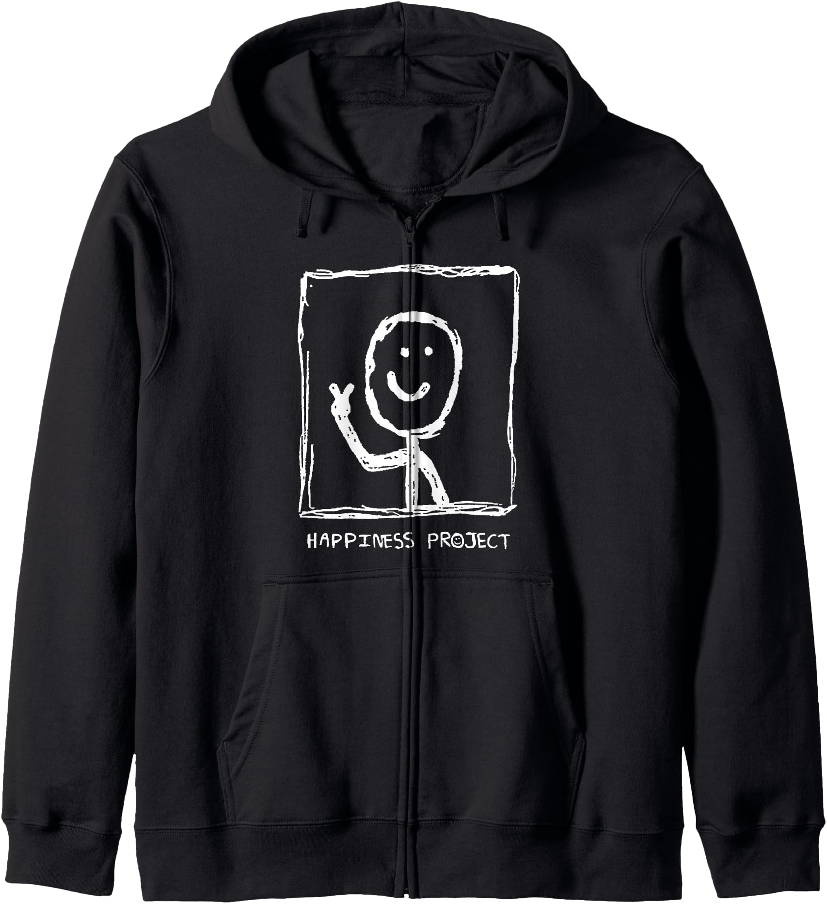 Happiness Project Portrait Zip Hoodie
