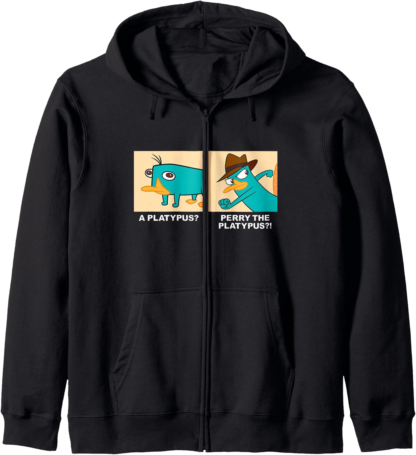 Disney Phineas And Ferb A Platypus? Perry The Platypus?! Zip Hoodie