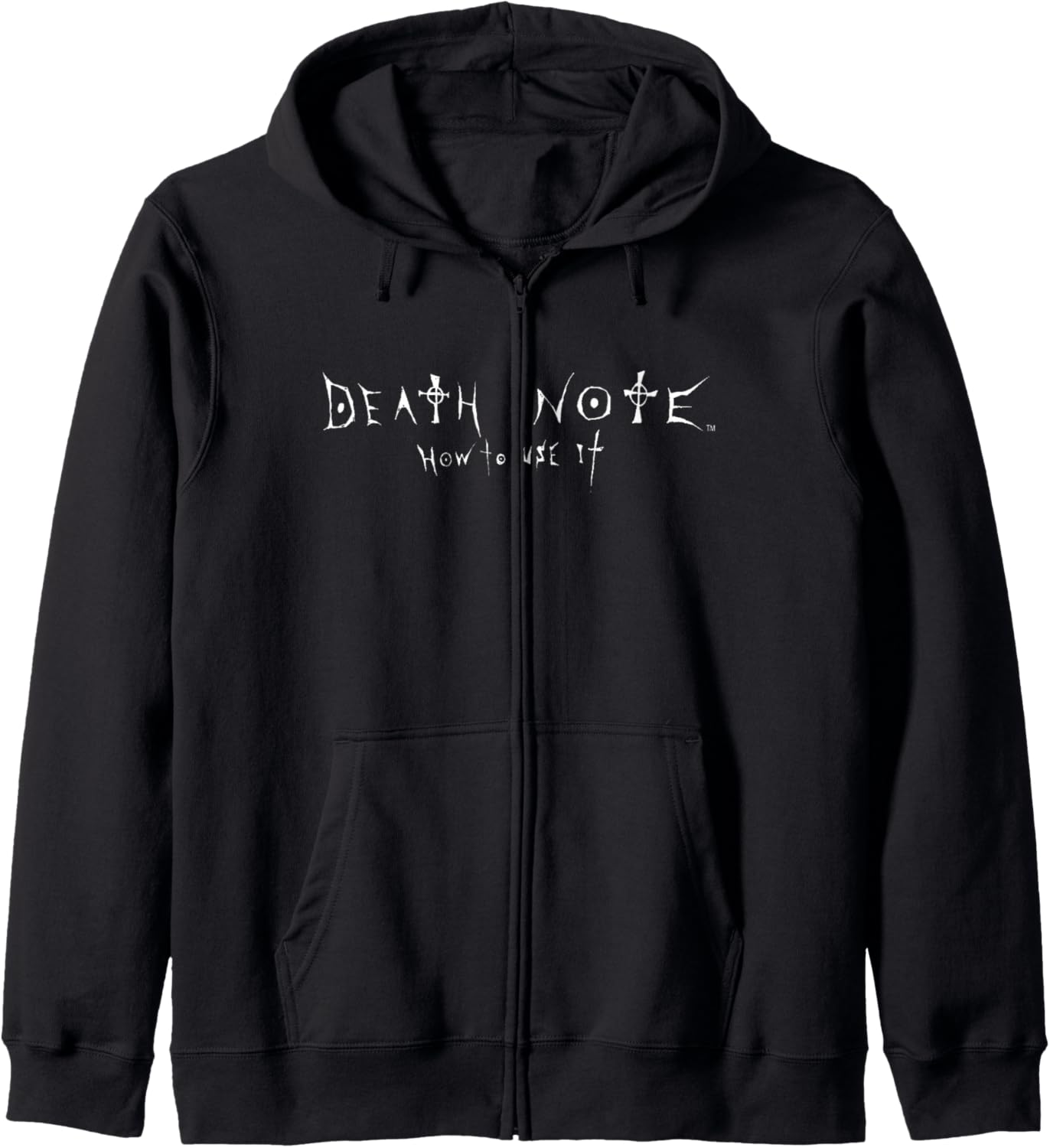 Death Note How To Use It Front and Back Anime Zip Hoodie