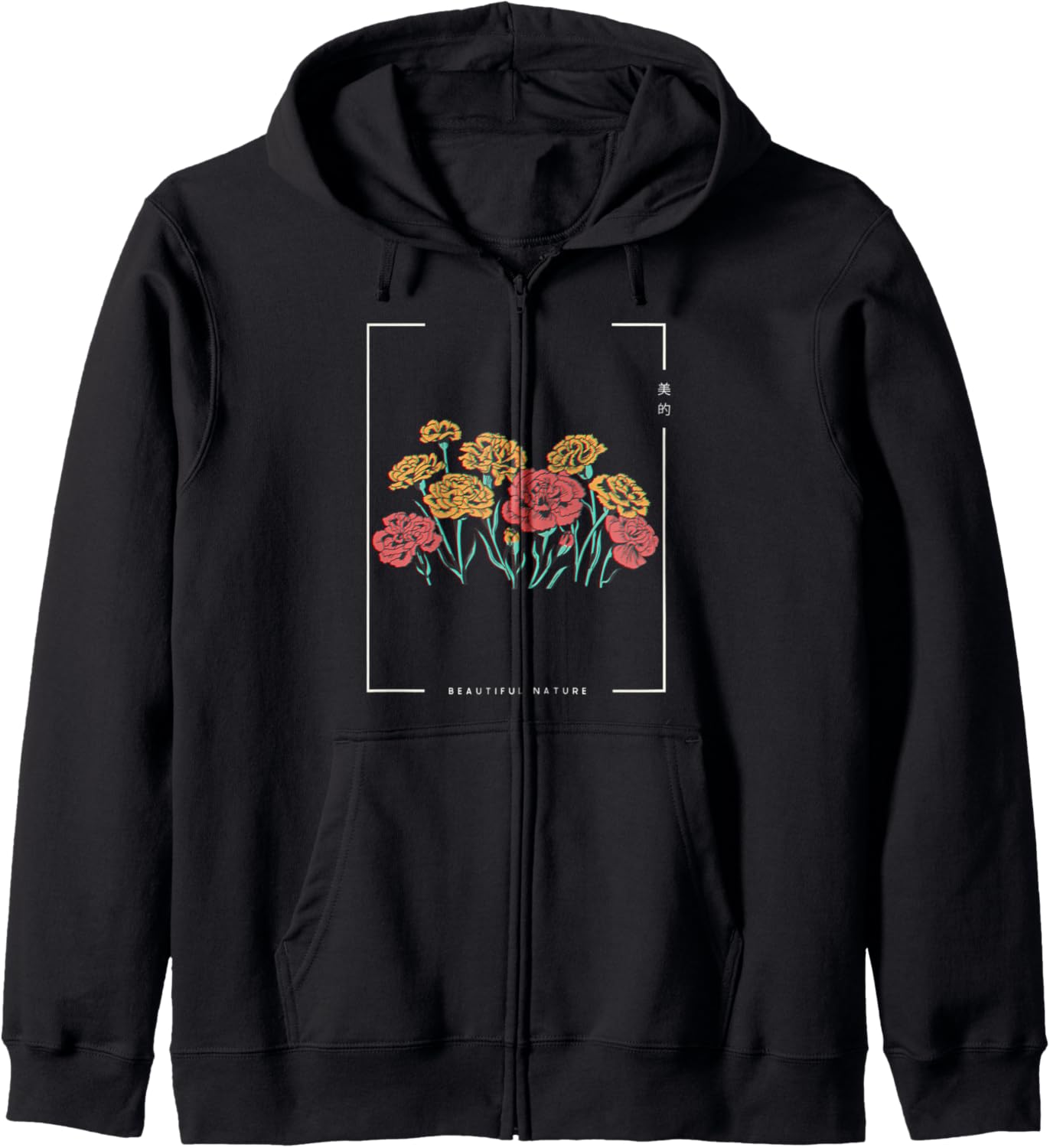Japanese Aesthetic Vaporwave Nature Flower Glitch Anime Hoodie