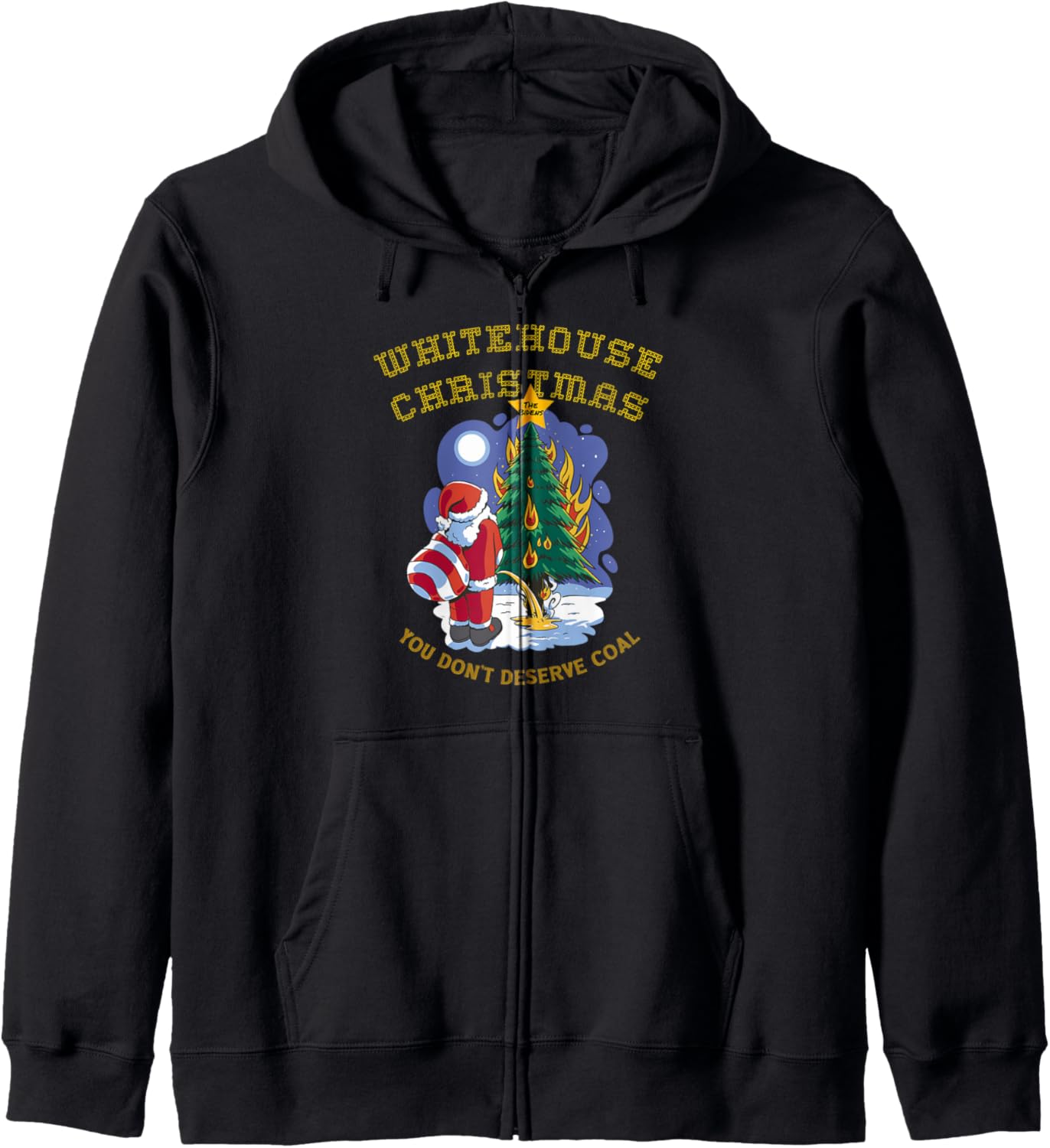 Christmas Political Humor Xmas Saying Pro Trump Anti Biden Zip Hoodie