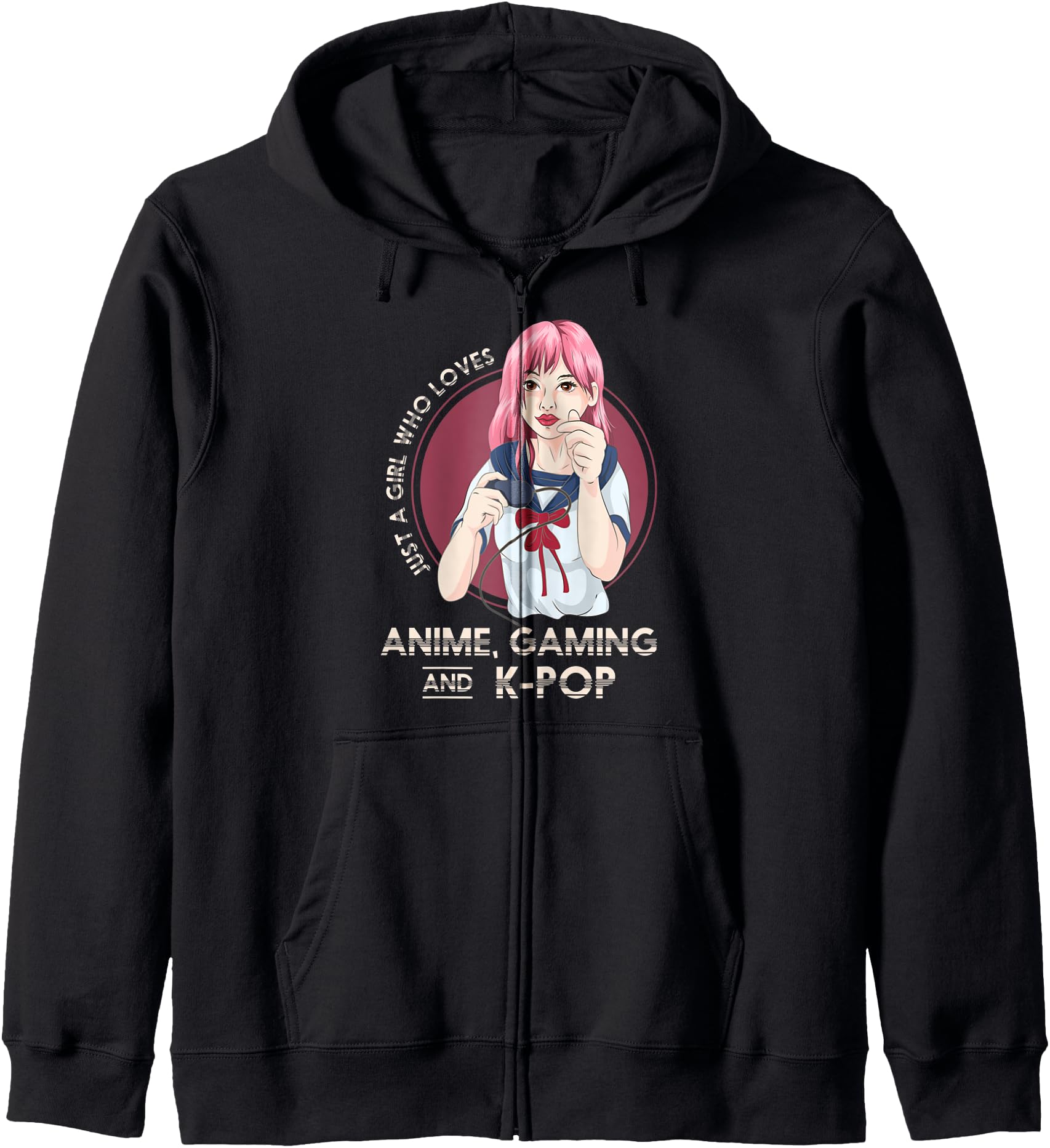 Just A Girl Who Loves Anime Gaming And Kpop Otaku Anime Hoodie