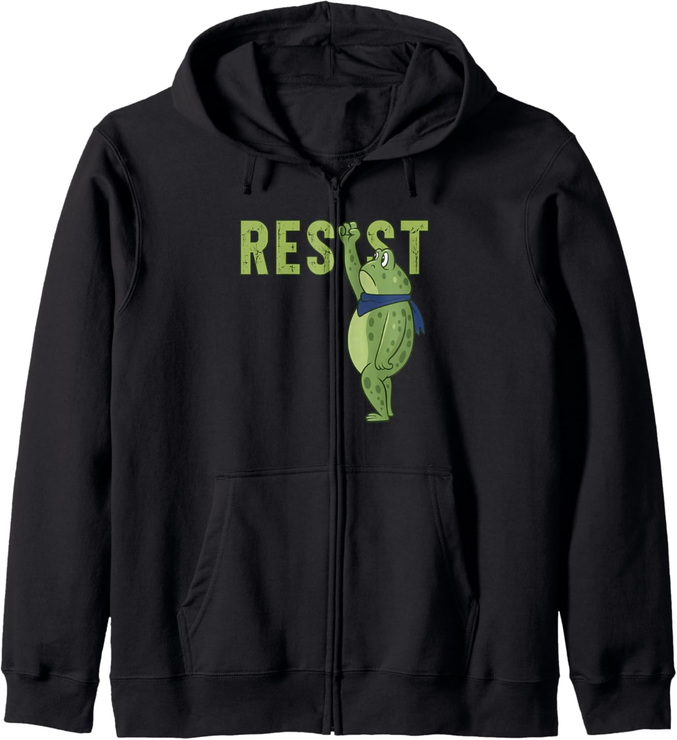 Frog Resist Portland Frog Protest - Portland Frog Activist Zip Hoodie