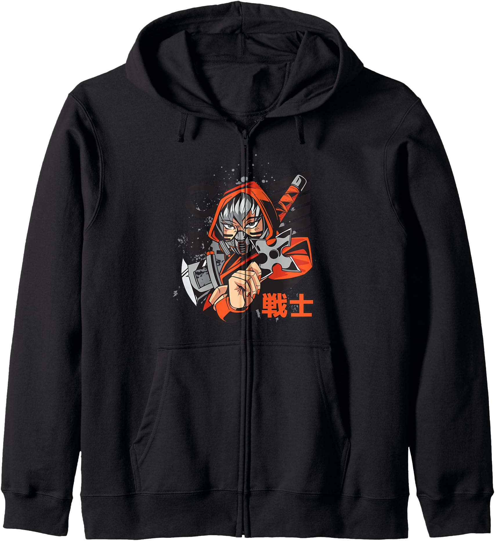 NINJA GIRL - Anime Tee Japanese Gift Zip Hoodie
