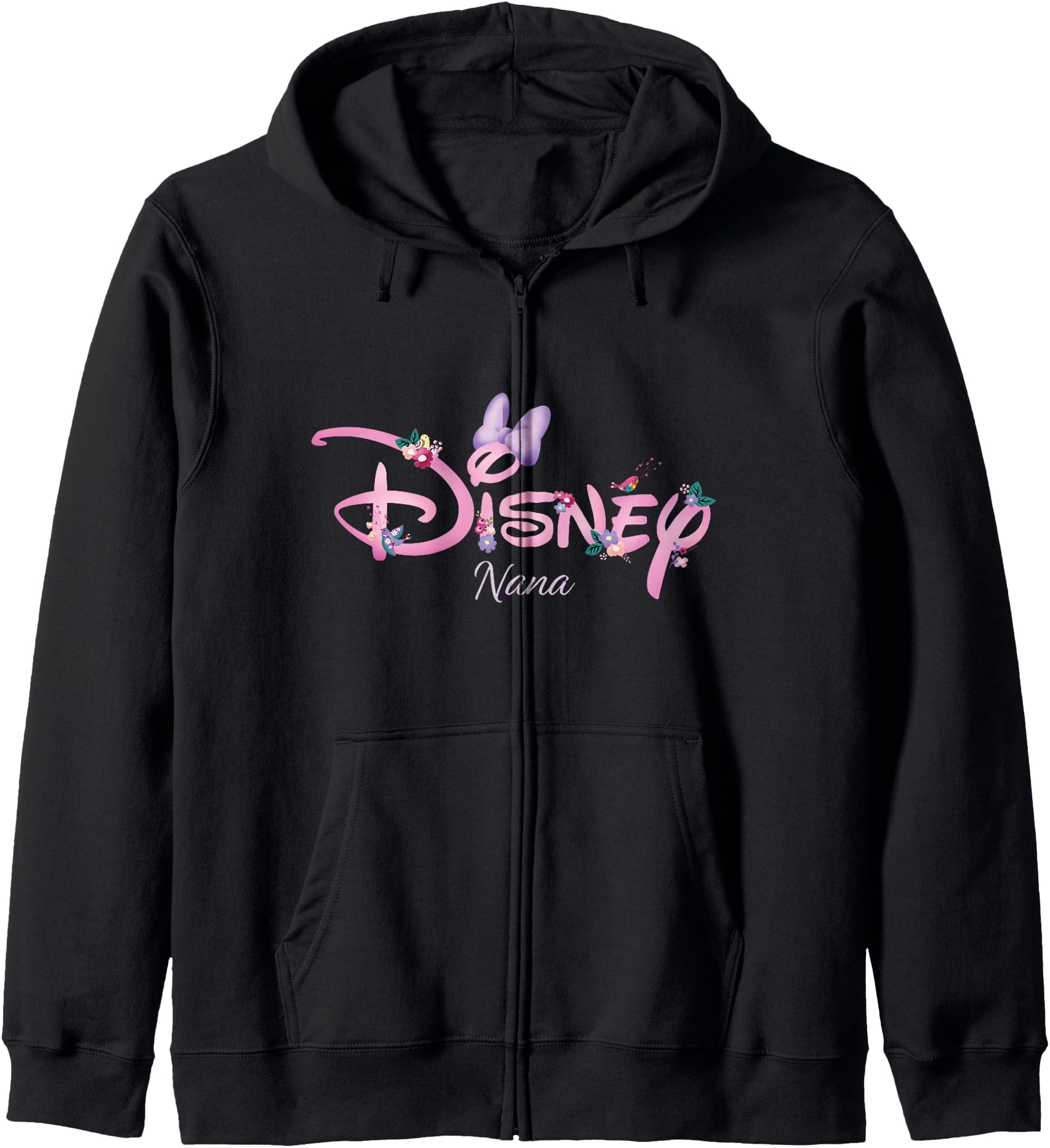 Disney Nana Minnie Mouse Logo Family Trip Mother's Day Gift Zip Hoodie