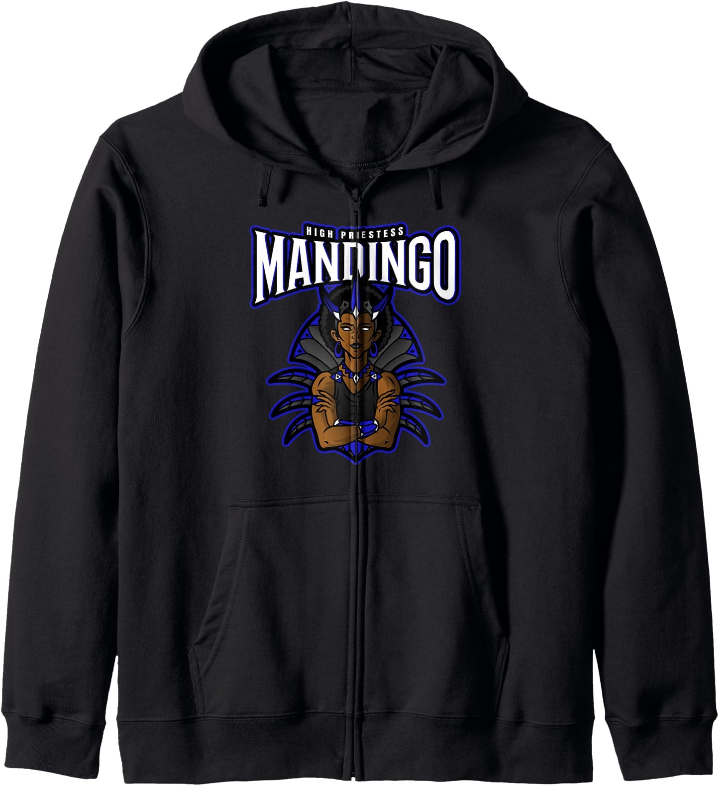 Mandingo High Priestess, Liberian Superhero,African Ancestry Zip Hoodie
