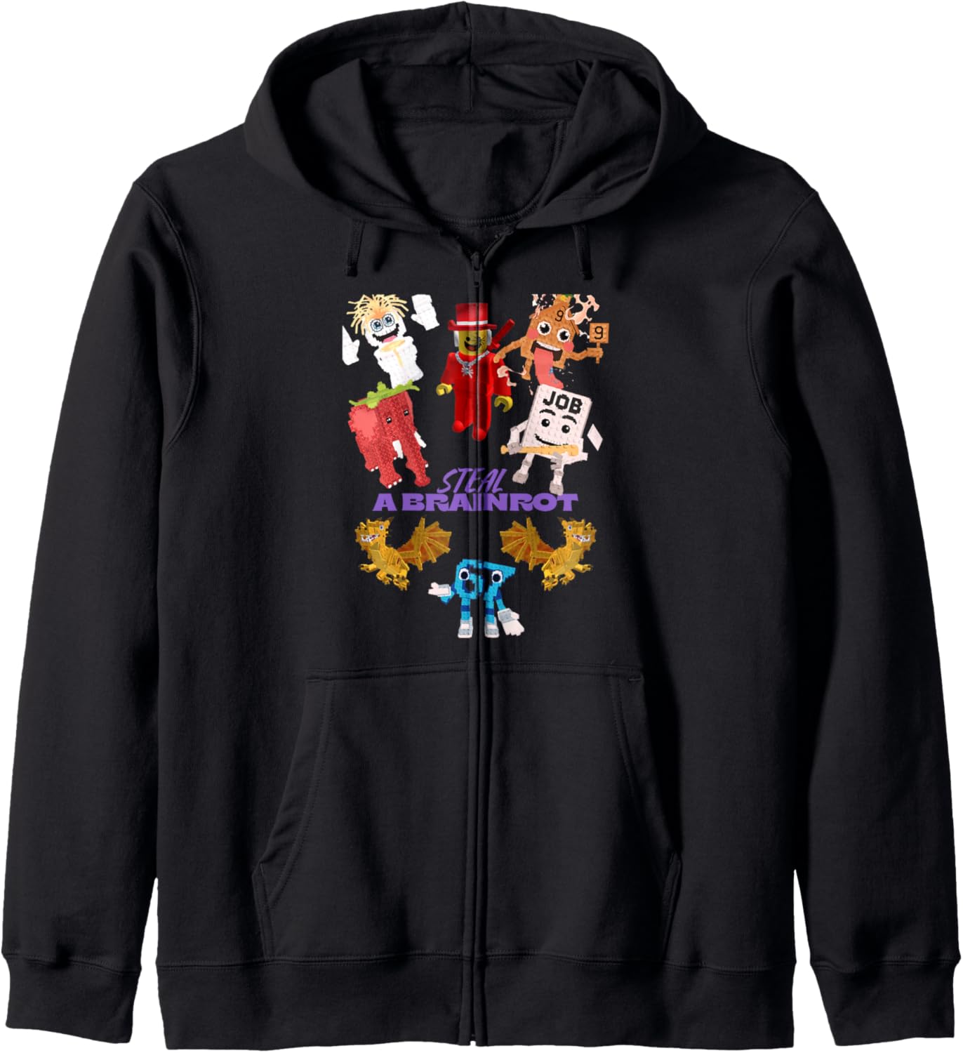 steal a brainrot Zip Hoodie