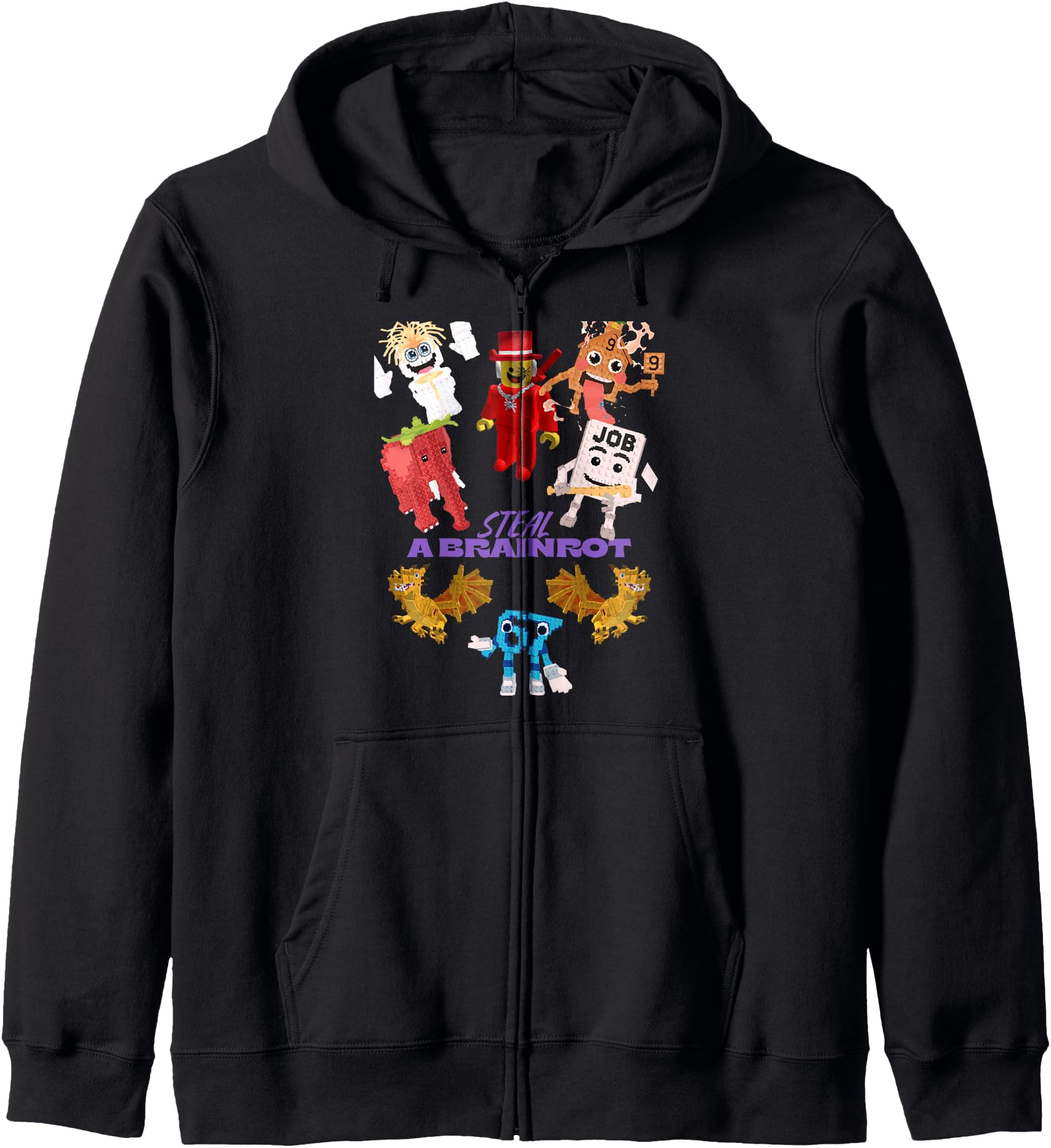 steal a brainrot Zip Hoodie