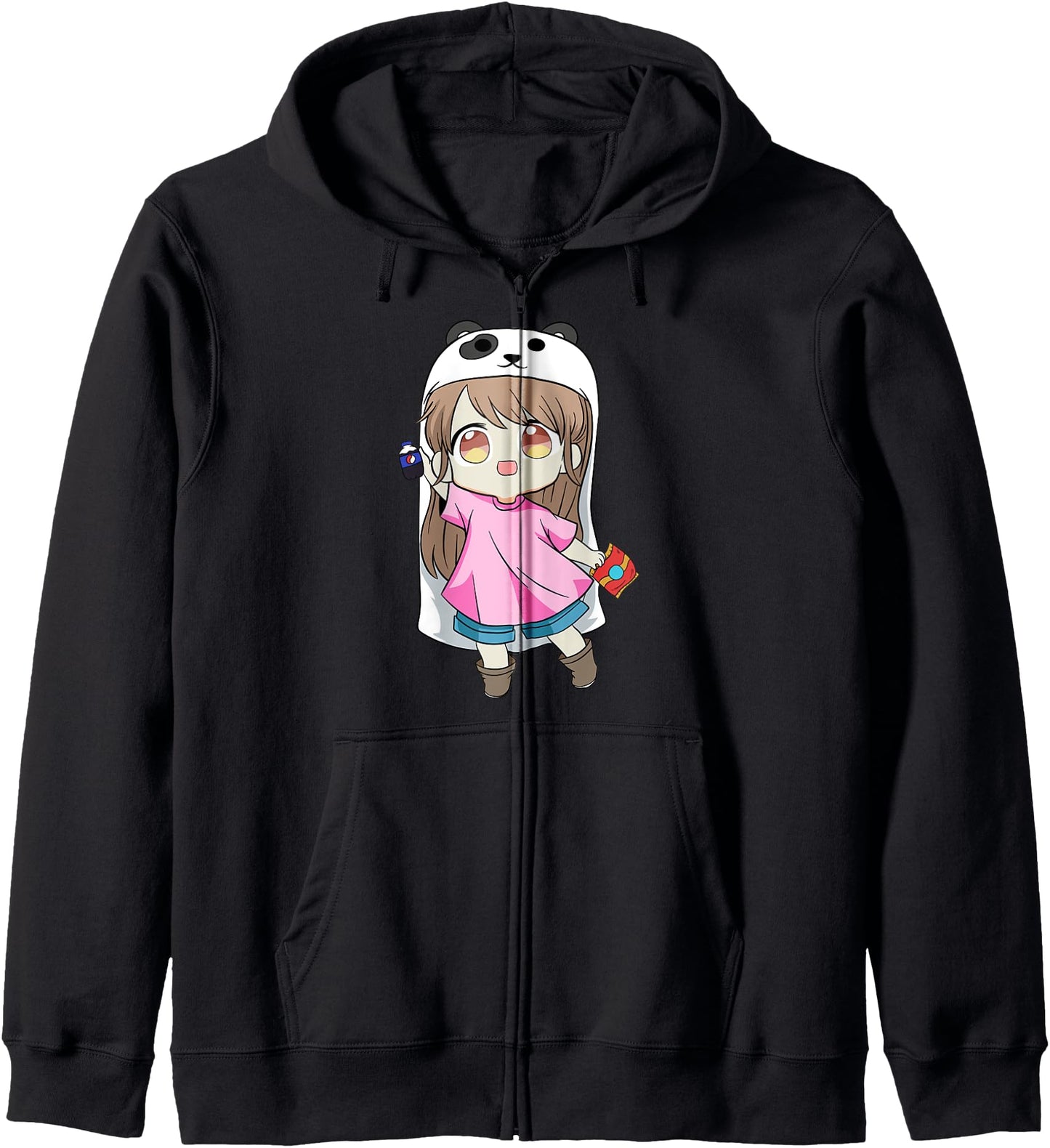 Soda Panda Cute Girl Character Senpai Manga Japanese Anime Hoodie