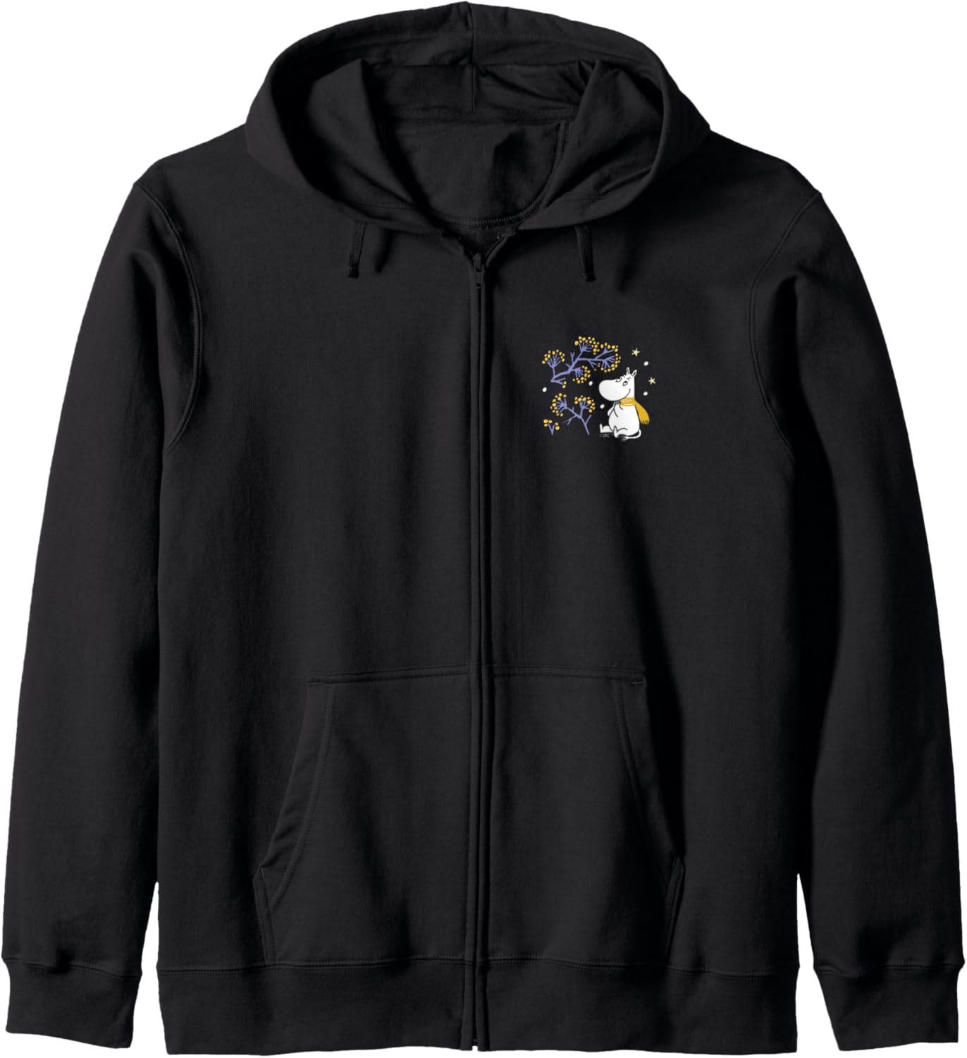 Moomin Moomintroll Watching The Snow Winter Zip Hoodie
