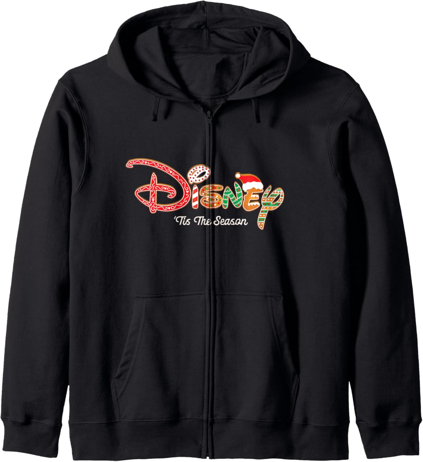 Disney Holiday Christmas \u2019Tis the Season Gingerbread Logo Zip Hoodie