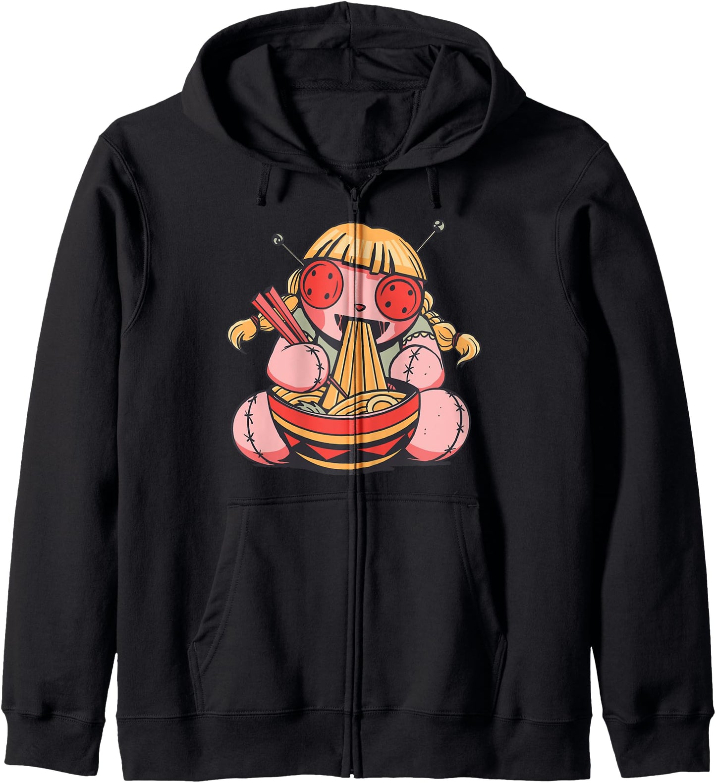 Ramen T-Shirt Voodoo Doll Kawaii Anime Tee Japanese Tee Zip Hoodie