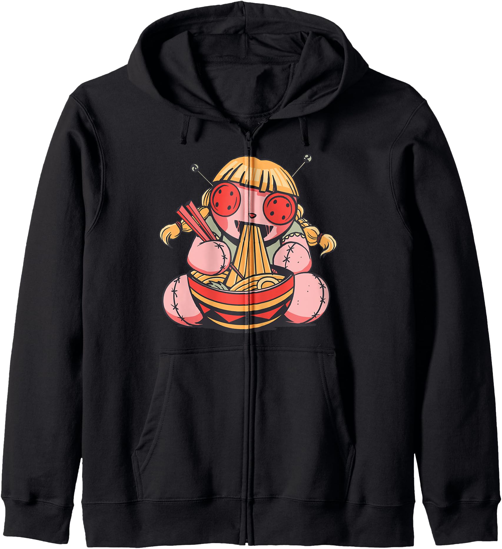Ramen T-Shirt Voodoo Doll Kawaii Anime Tee Japanese Tee Zip Hoodie