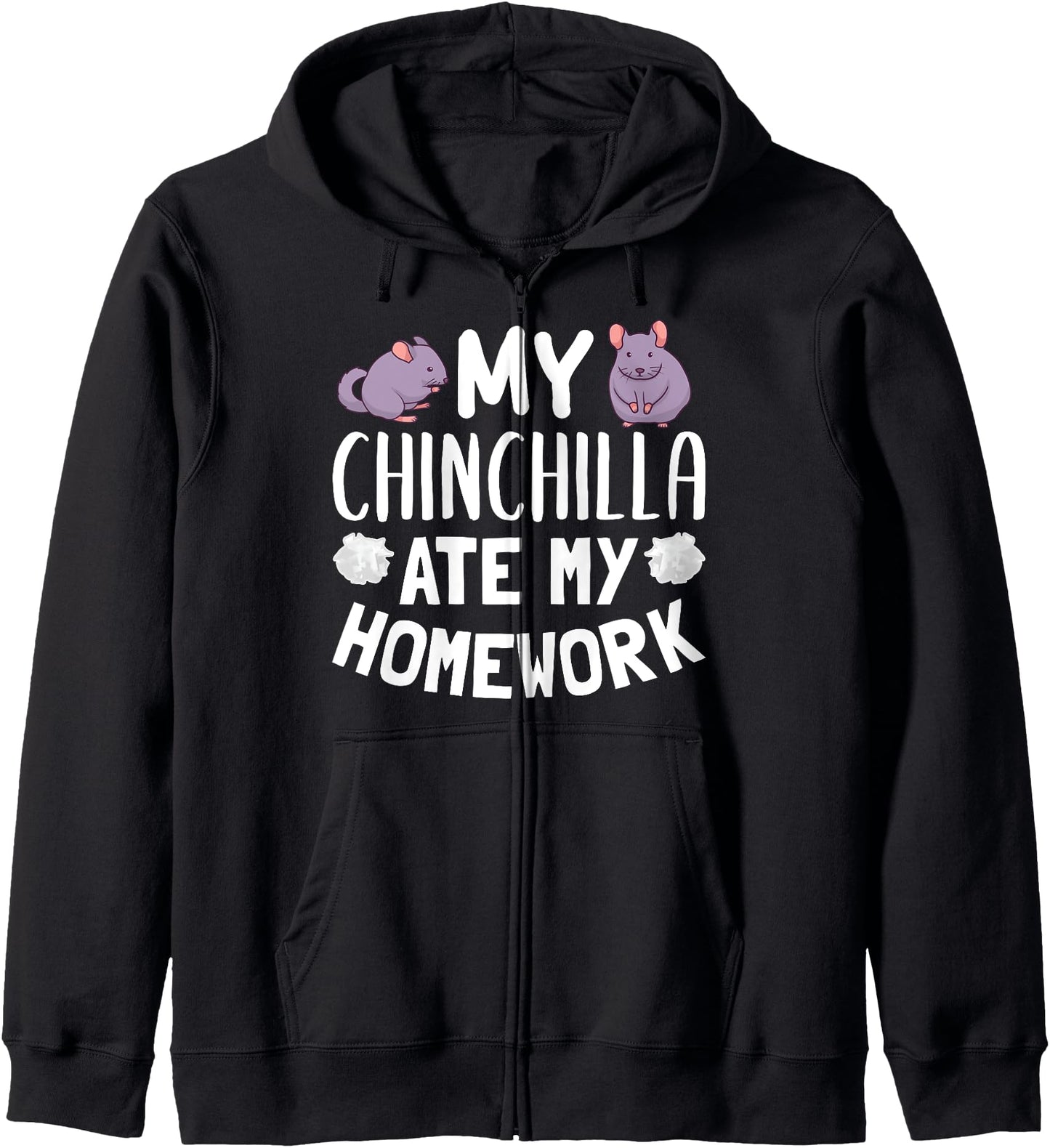 Chinchilla Design for Zip Hoodie