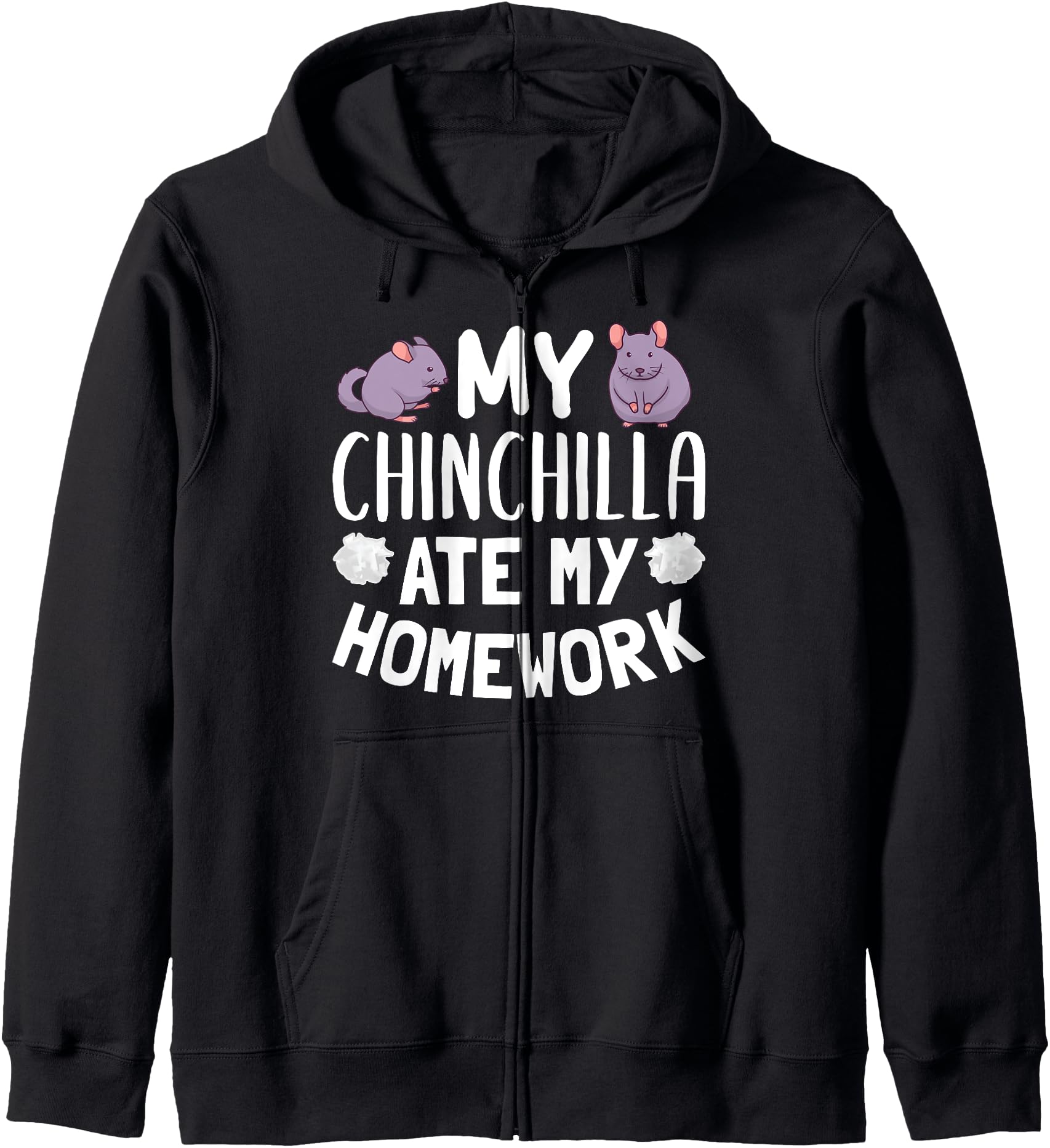 Chinchilla Design for Zip Hoodie