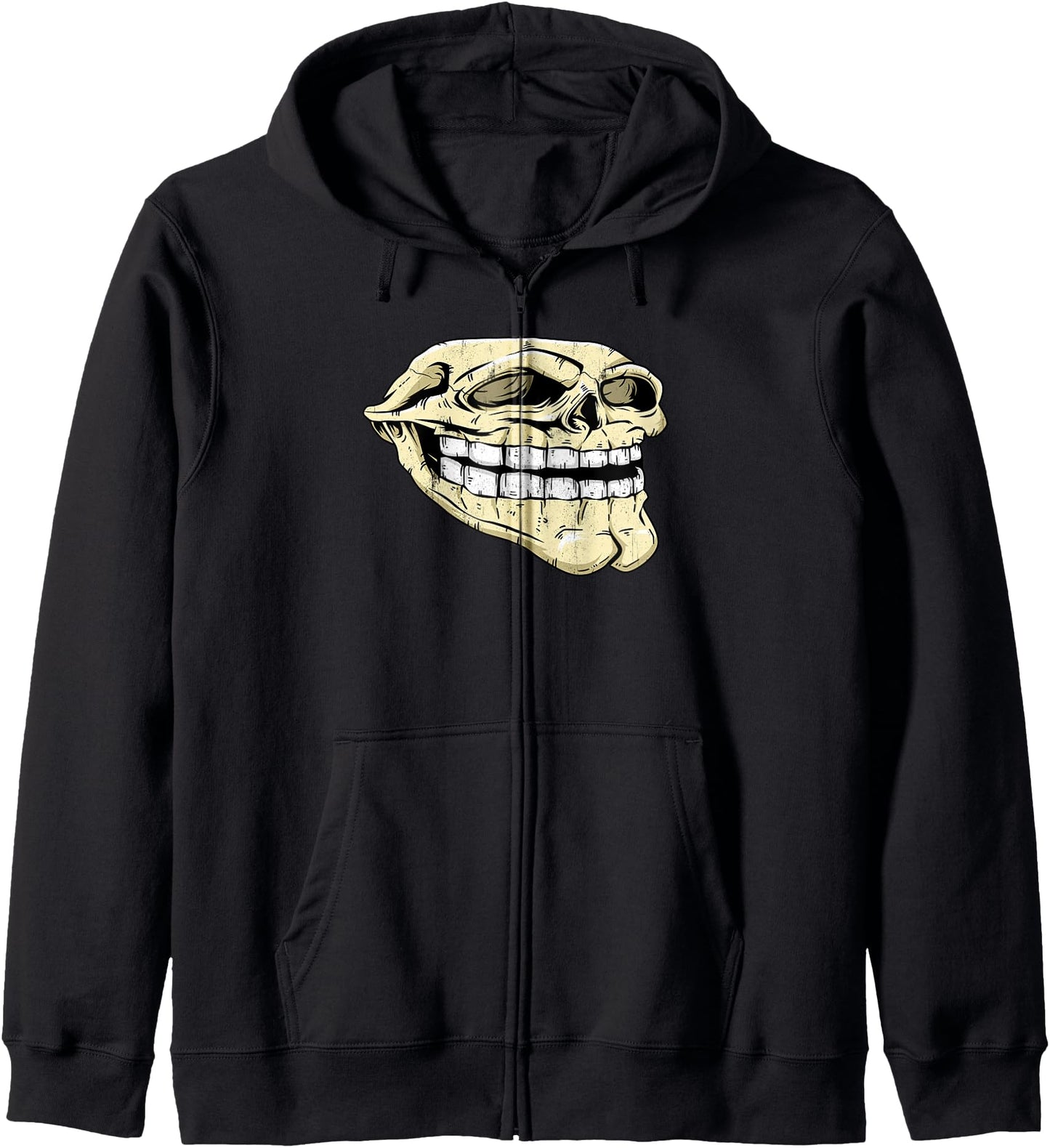 Troll Face Meme Funny Mens Women Boys Girls Gift Zip Hoodie
