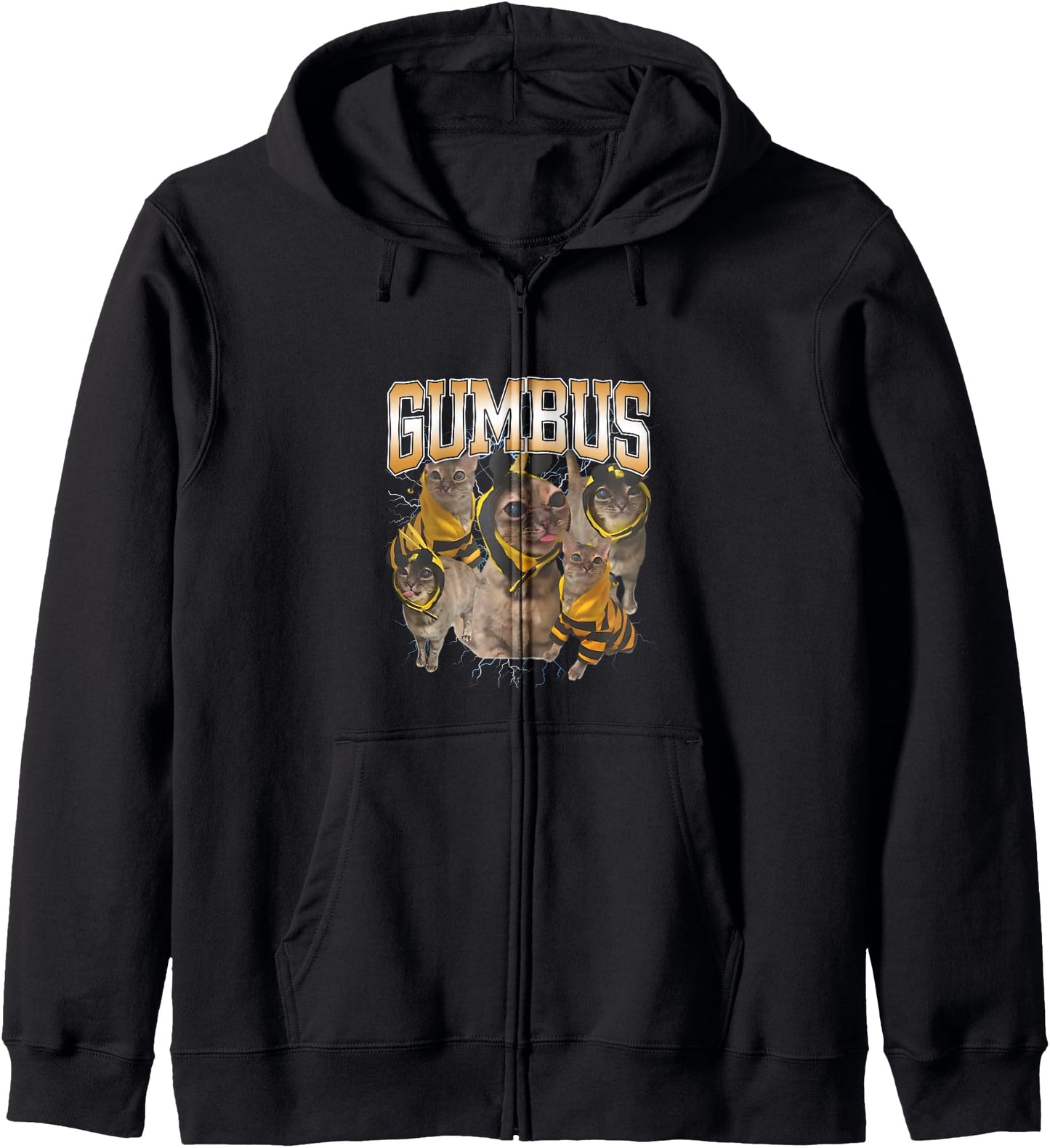 Funny Cat Gumbus Cat Lovers Trendy Cute Animal For Women Zip Hoodie