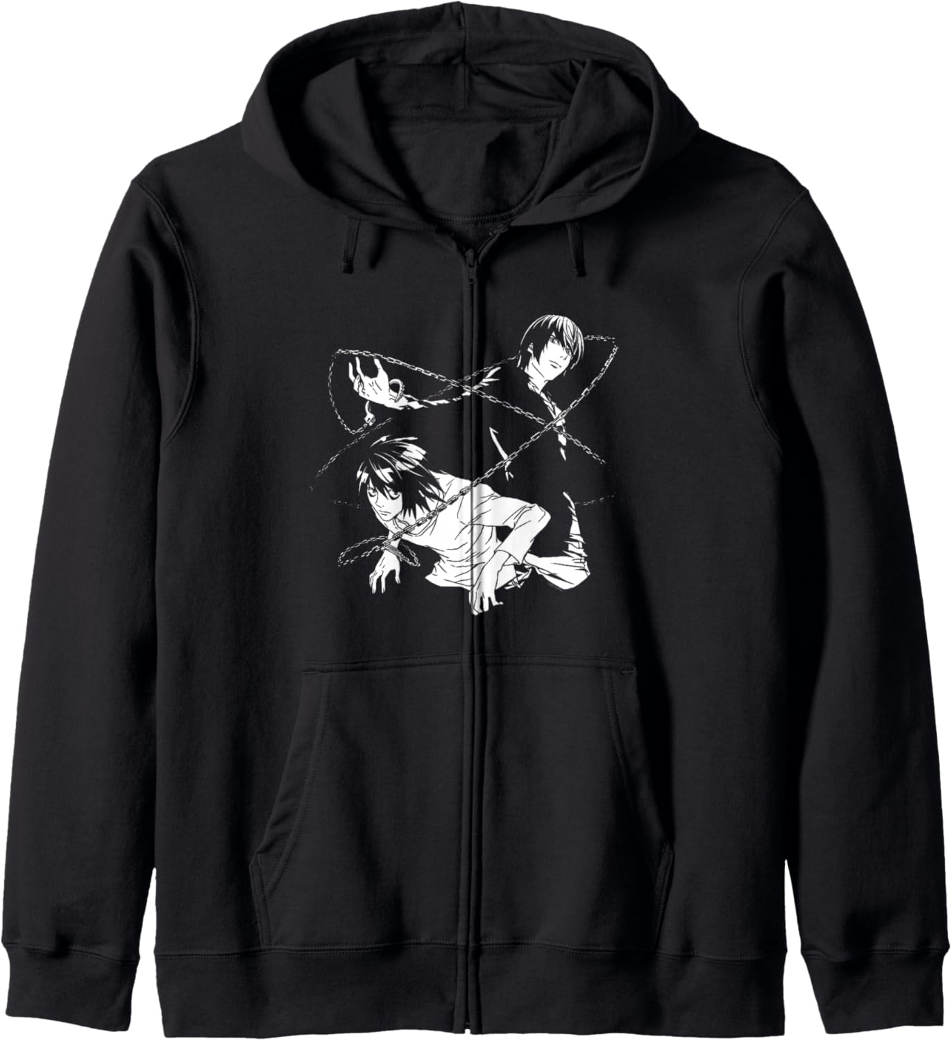 Death Note Light and L Chains Anime Hoodie