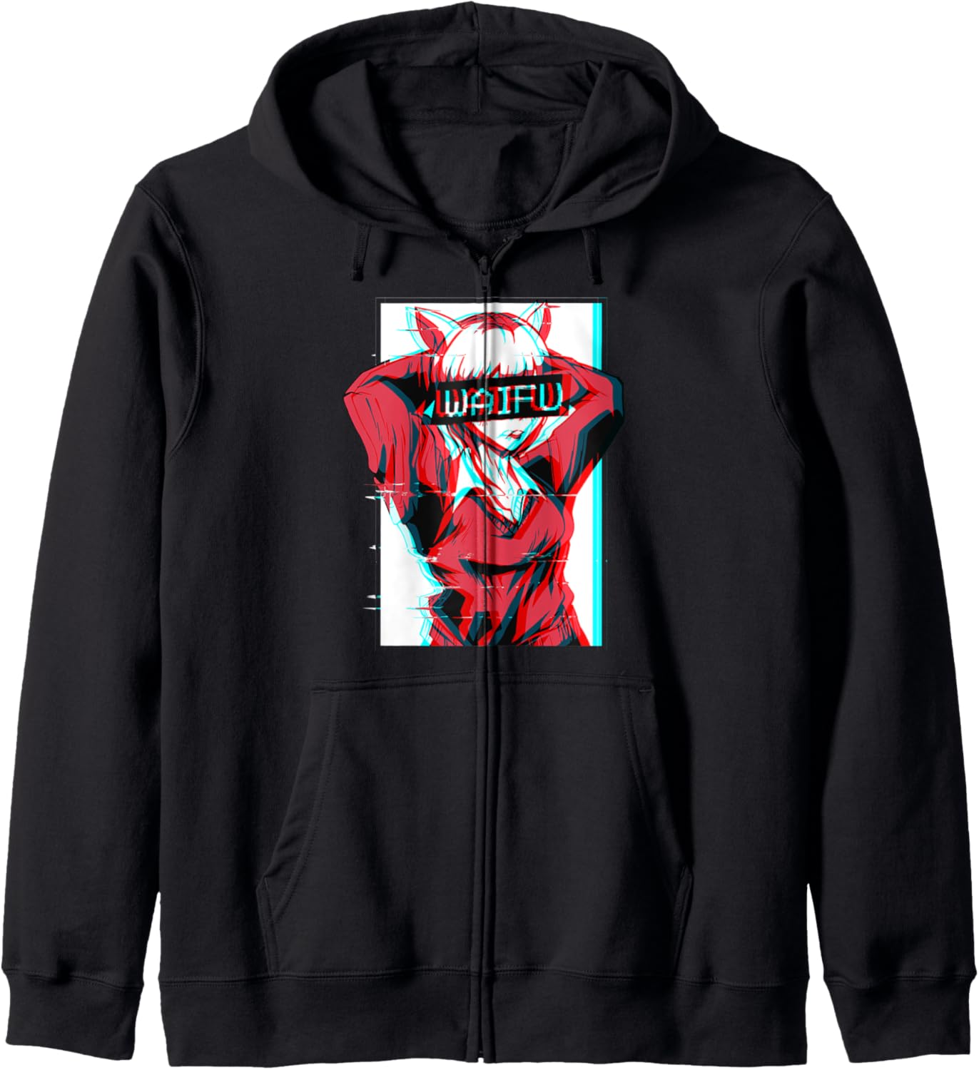 Waifu Neko Anime Cat Girl Japanese Aesthetic Vaporwave Anime Hoodie