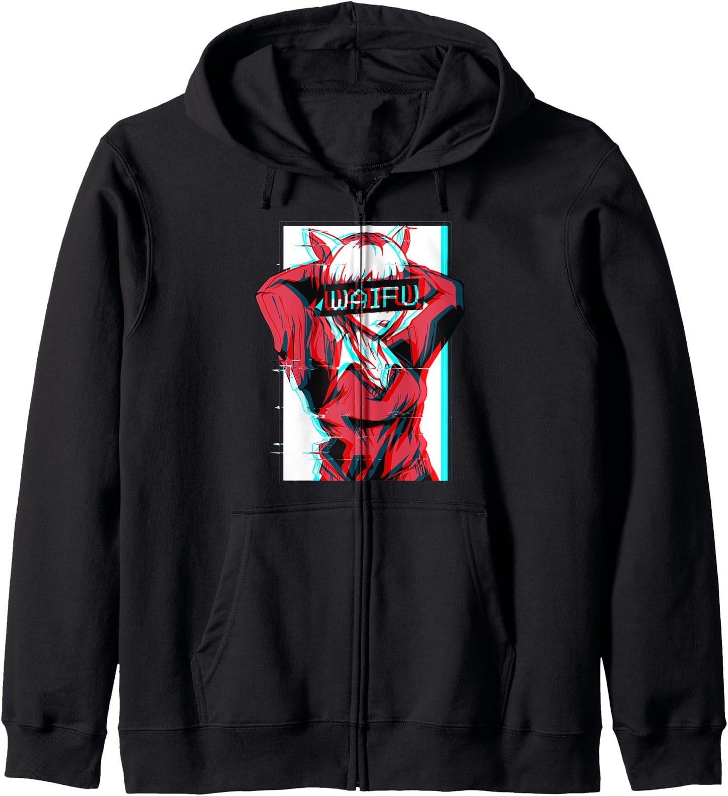 Waifu Neko Anime Cat Girl Japanese Aesthetic Vaporwave Anime Hoodie