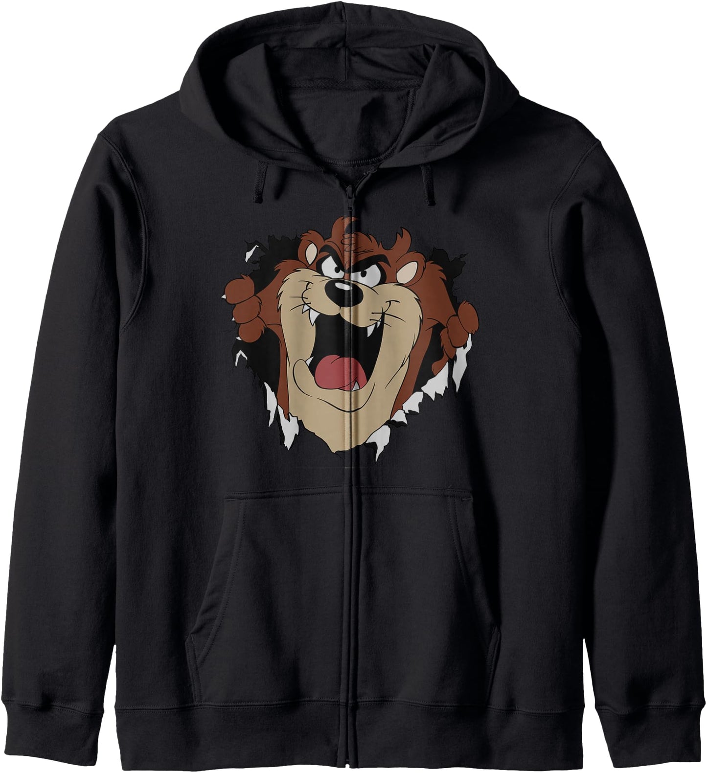 Looney Tunes Taz Rip Through Portrait Zip Hoodie