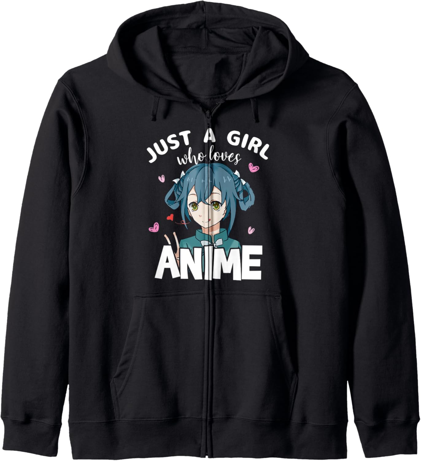 Just A Girl Who Loves Anime, Cute Tee for Anime Cosplay Hoodie