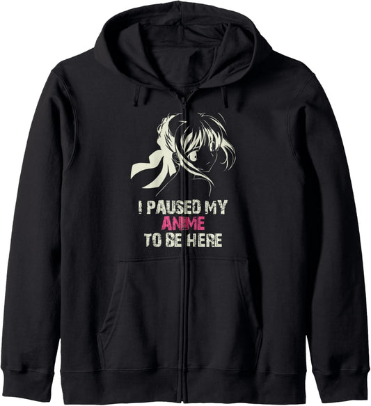 Aesthetic Anime Shirts Men Women, I Paused My Anime Funny Hoodie