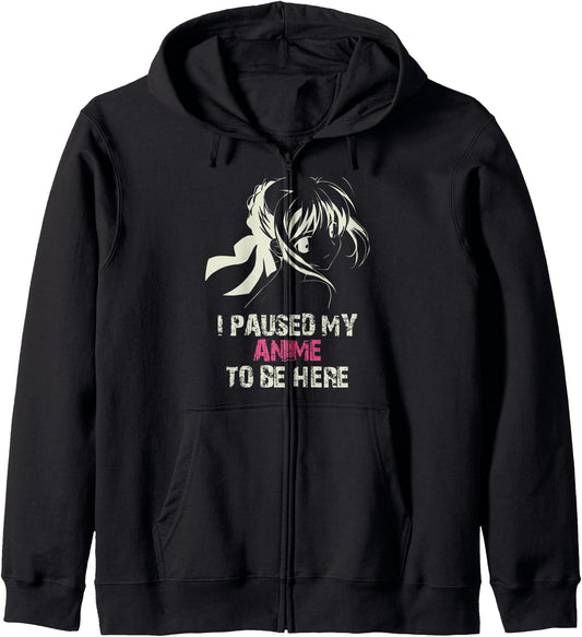 Aesthetic Anime Shirts Men Women, I Paused My Anime Funny Hoodie