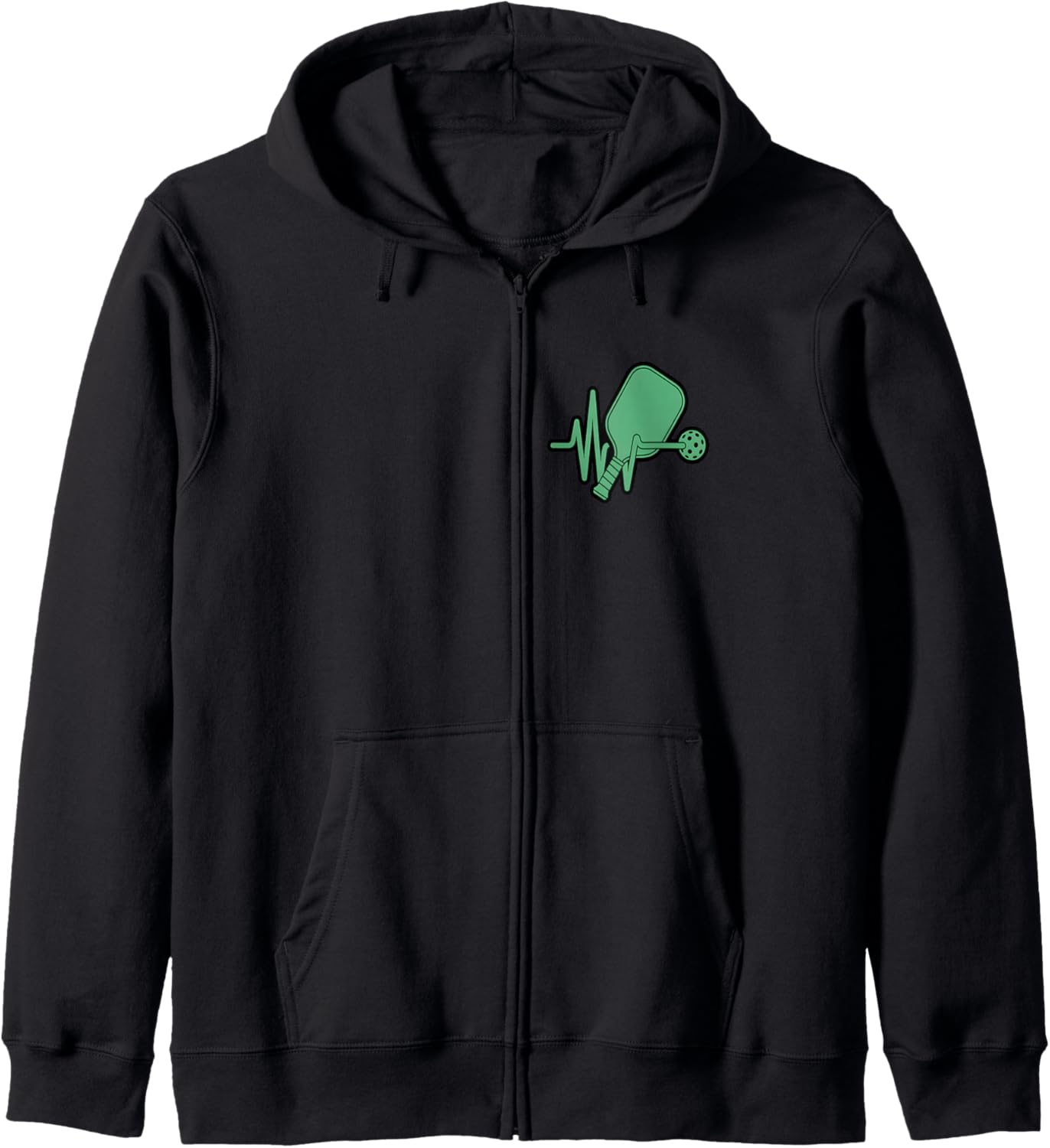 Pickleball Heartbeat Paddle Zip Hoodie