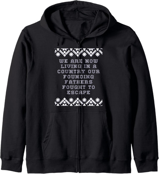 Christmas Political Humor Xmas Saying Pro Trump Anti Biden Zip Hoodie