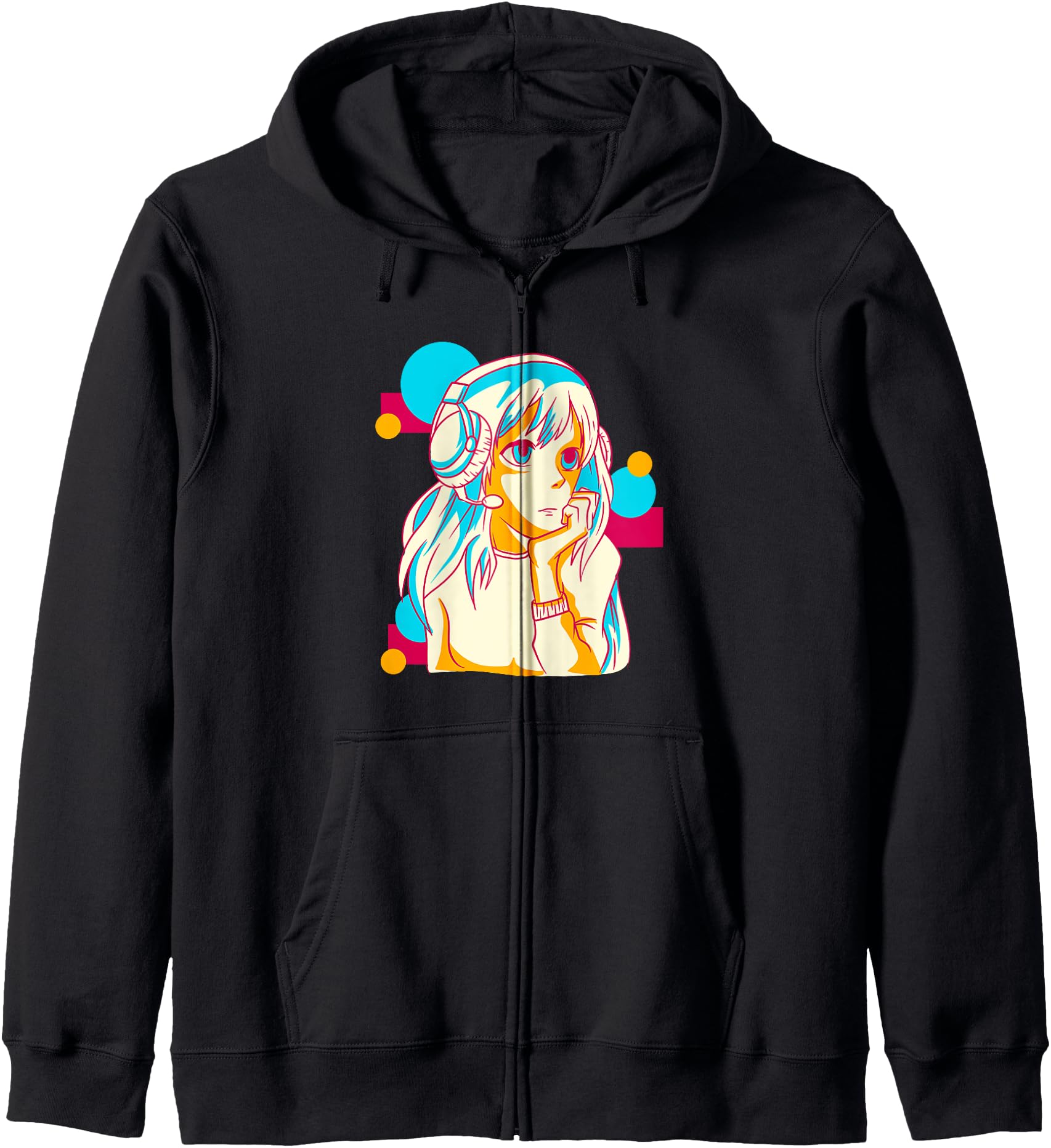 Anime Girl - Gaming Japan Culture Art - Japanese Aesthetic Zip Hoodie