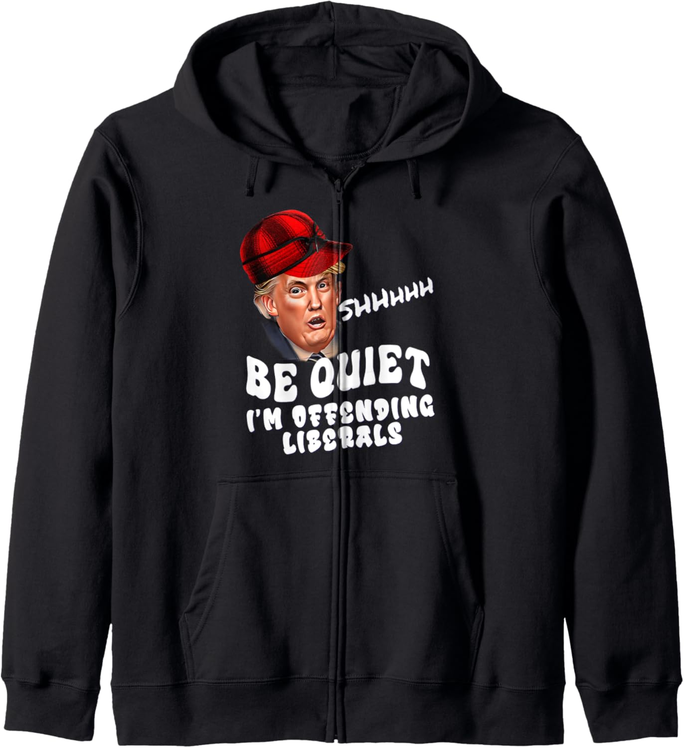 Christmas Political Humor Xmas Saying Pro Trump Anti Biden Zip Hoodie