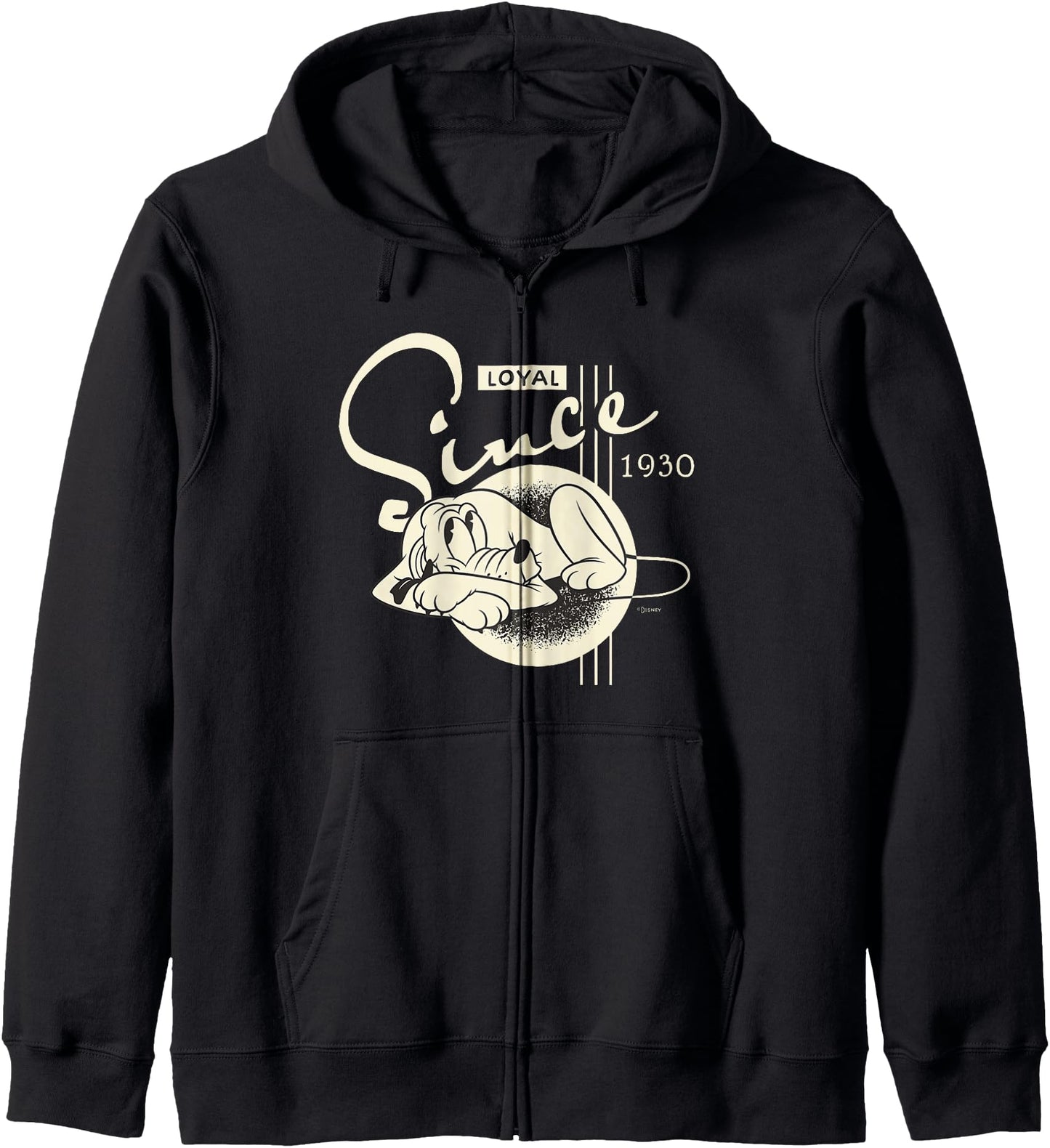 Disney 100 Pluto Loyal Since 1930 Retro Vintage D100 Zip Hoodie