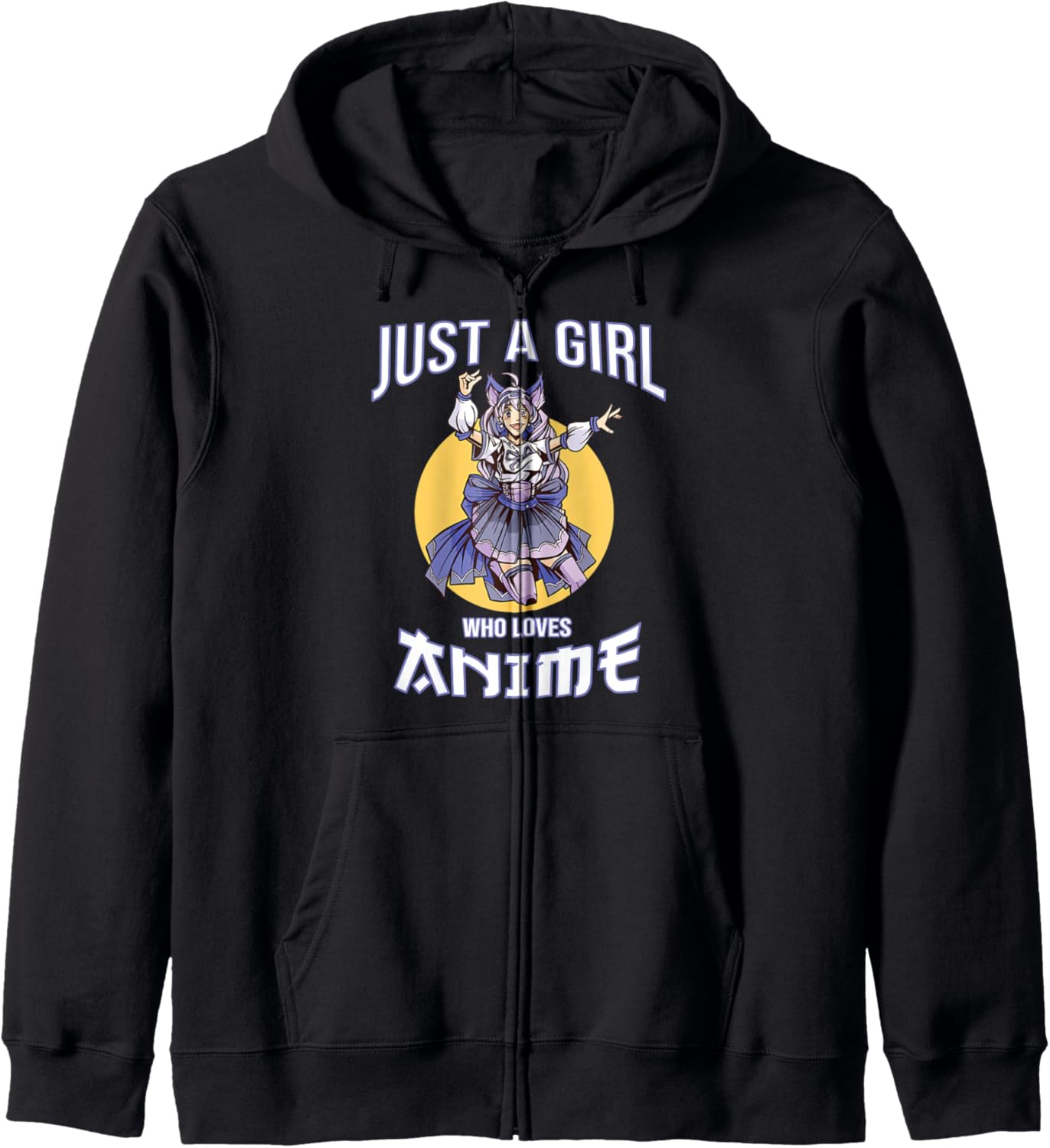 Kawaii Cute Anime Gift for Teens Just a Girl Who Loves Anime Hoodie
