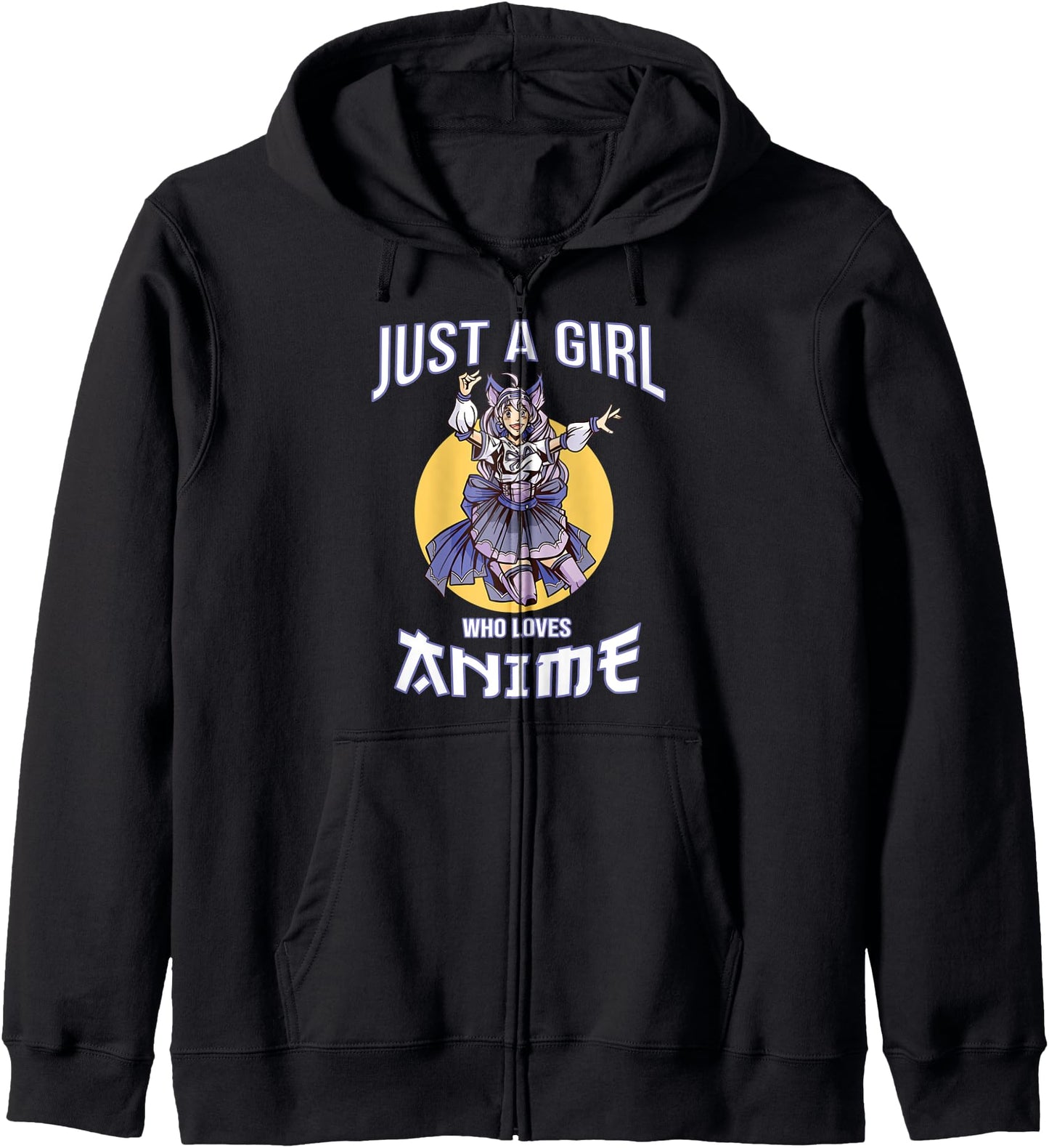 Kawaii Cute Anime Gift for Teens Just a Girl Who Loves Anime Hoodie