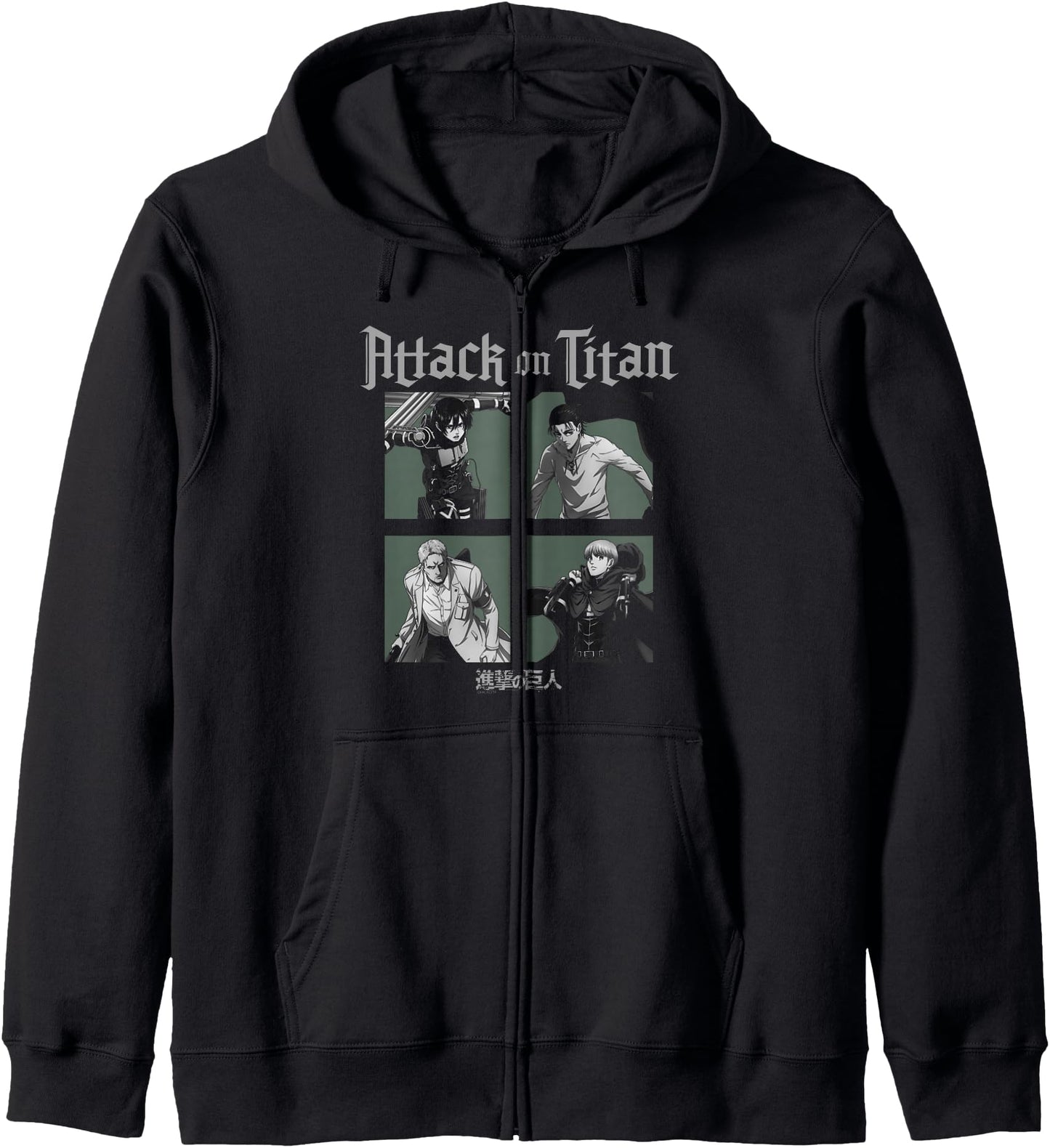 Attack on Titan Season 4 Character Portrait Squares Anime Hoodie