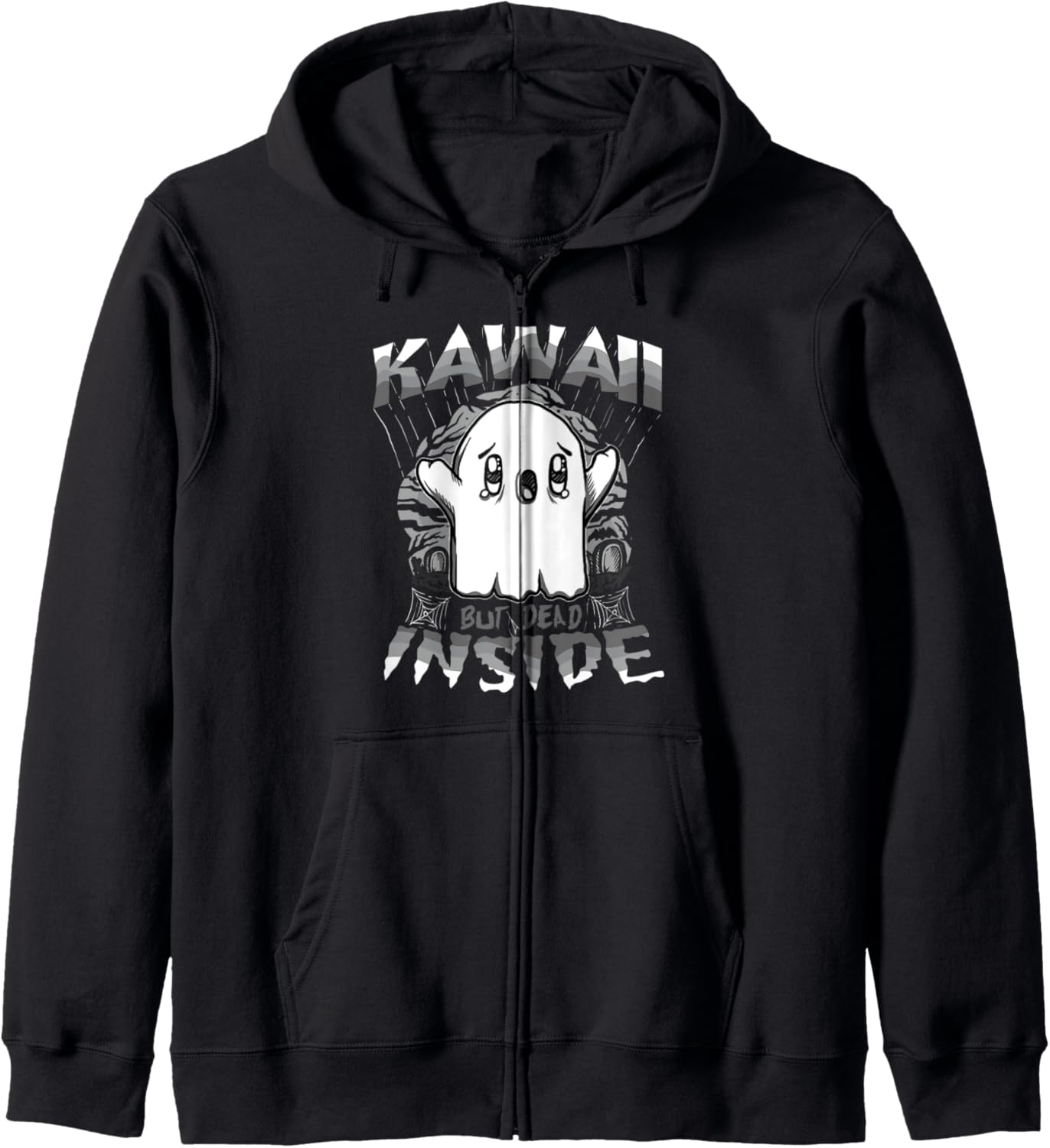 Kawaii But Dead Inside Funny Anime Ghost Hoodie