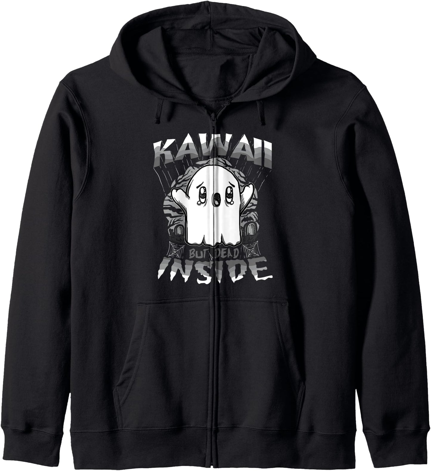 Kawaii But Dead Inside Funny Anime Ghost Hoodie