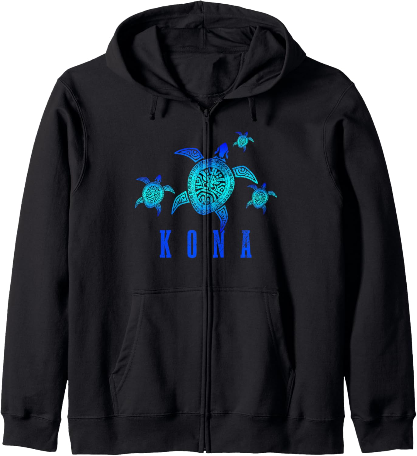 Kona Hawaii Turtle Diving Diver Zip Hoodie