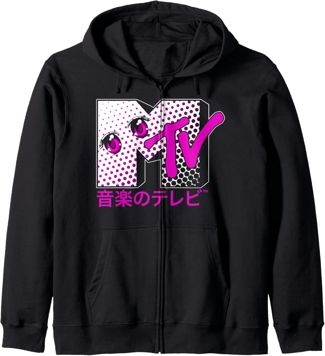 MTV Anime Eyes Logo Zip Hoodie