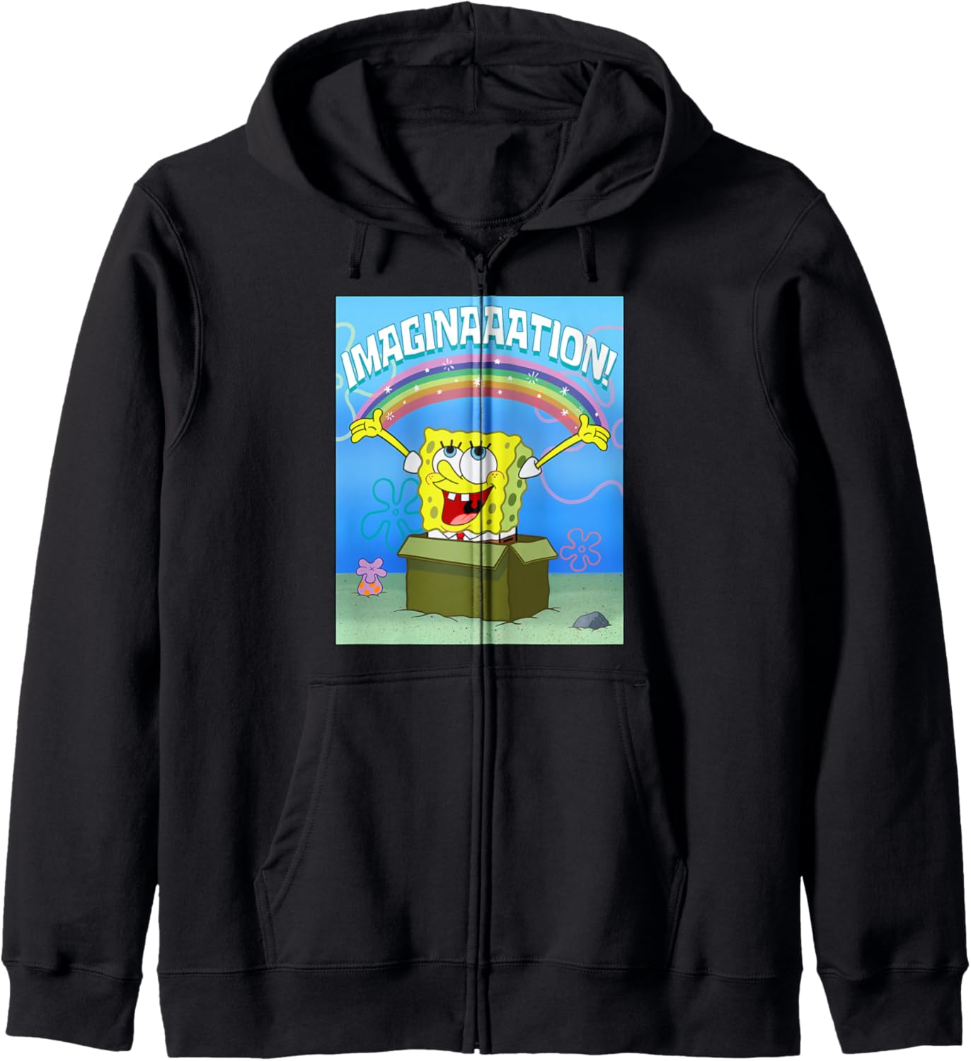 Mademark x SpongeBob SquarePants - SpongeBob SquarePants Imaginaaation Box Funny Zip Hoodie