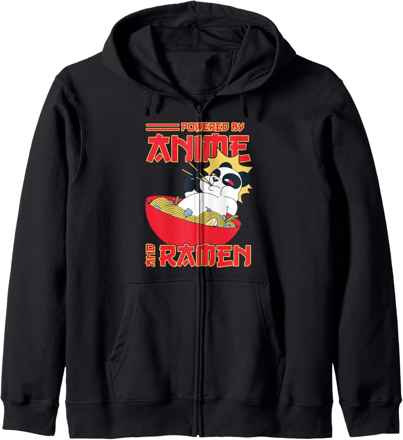 Powered by Anime and Ramen - Anime Hoodie