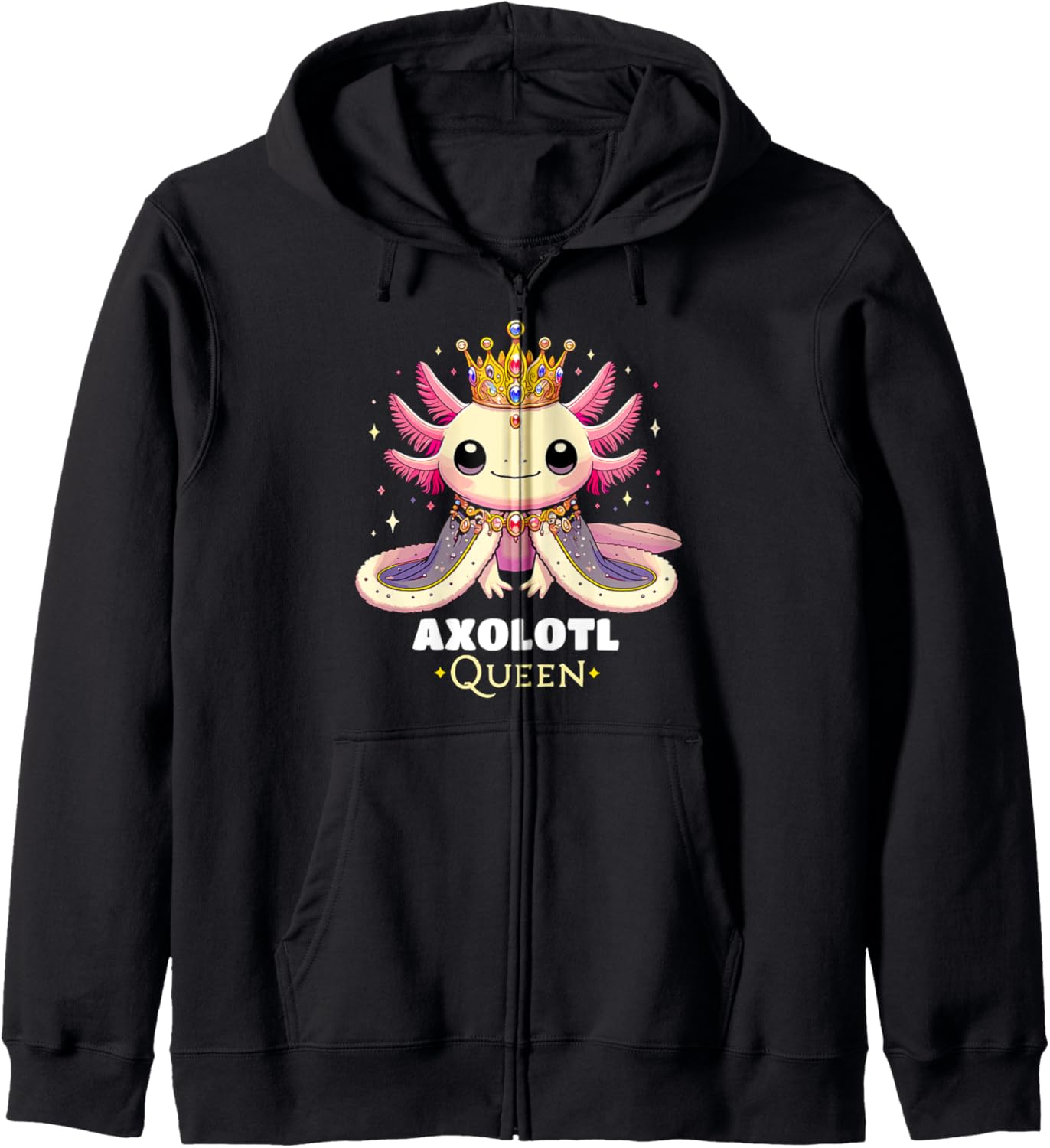 Axolotl Queen Zip Hoodie