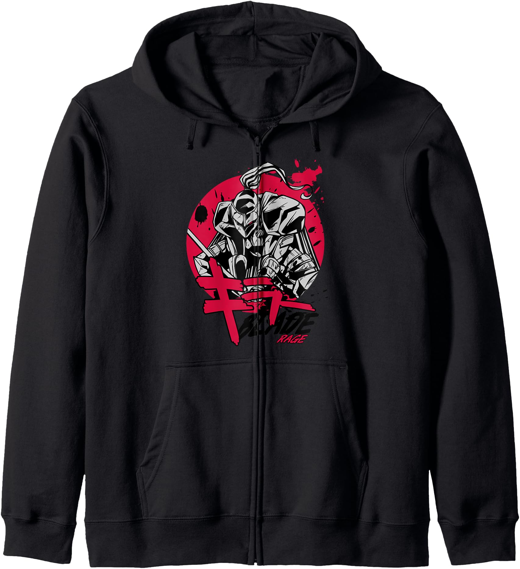 Japanese Swordsman Kanji Ninja Zip Hoodie