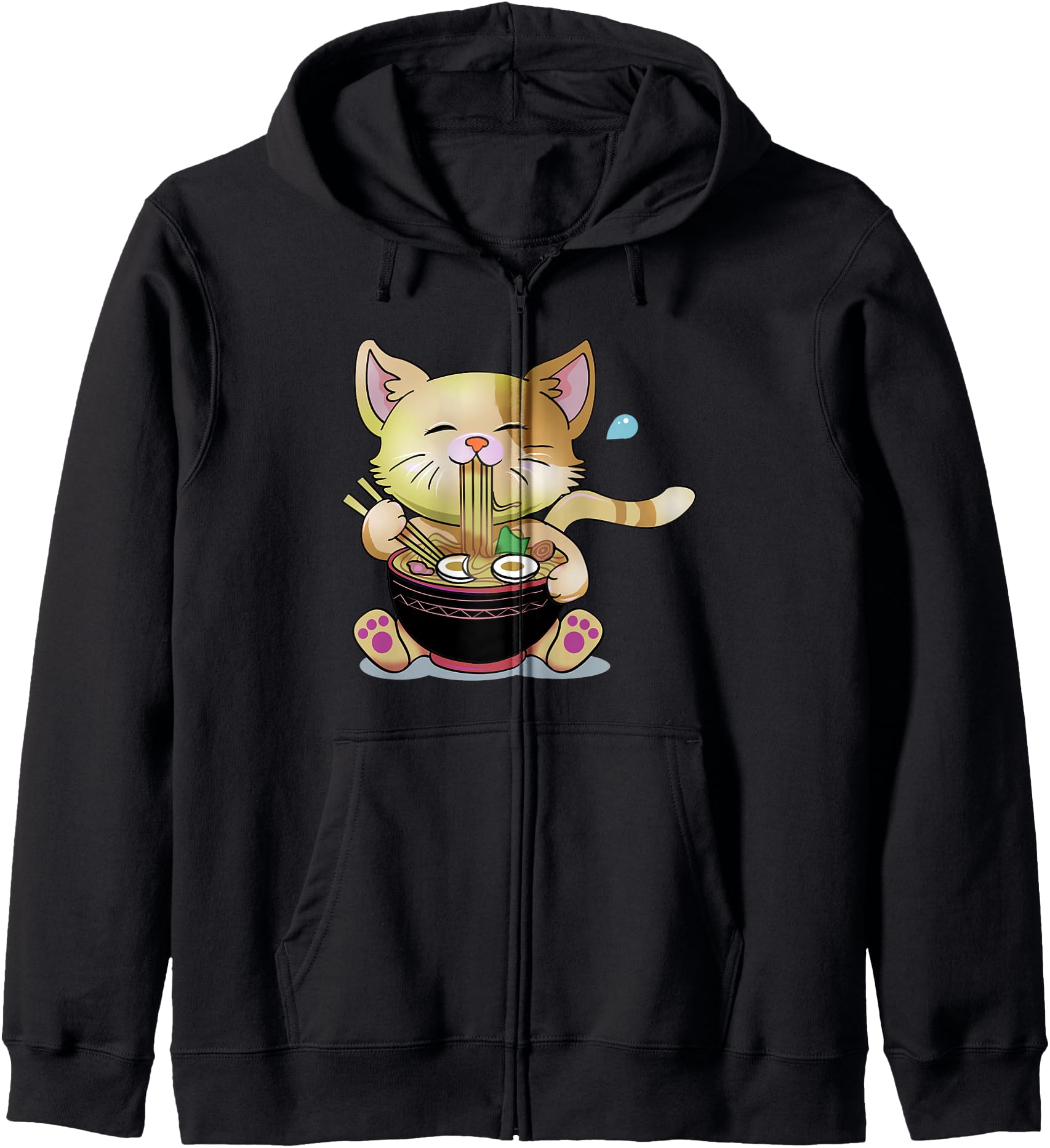 Ramen Noodles Cat Lover Kawaii Japanese Anime Gift Hoodie