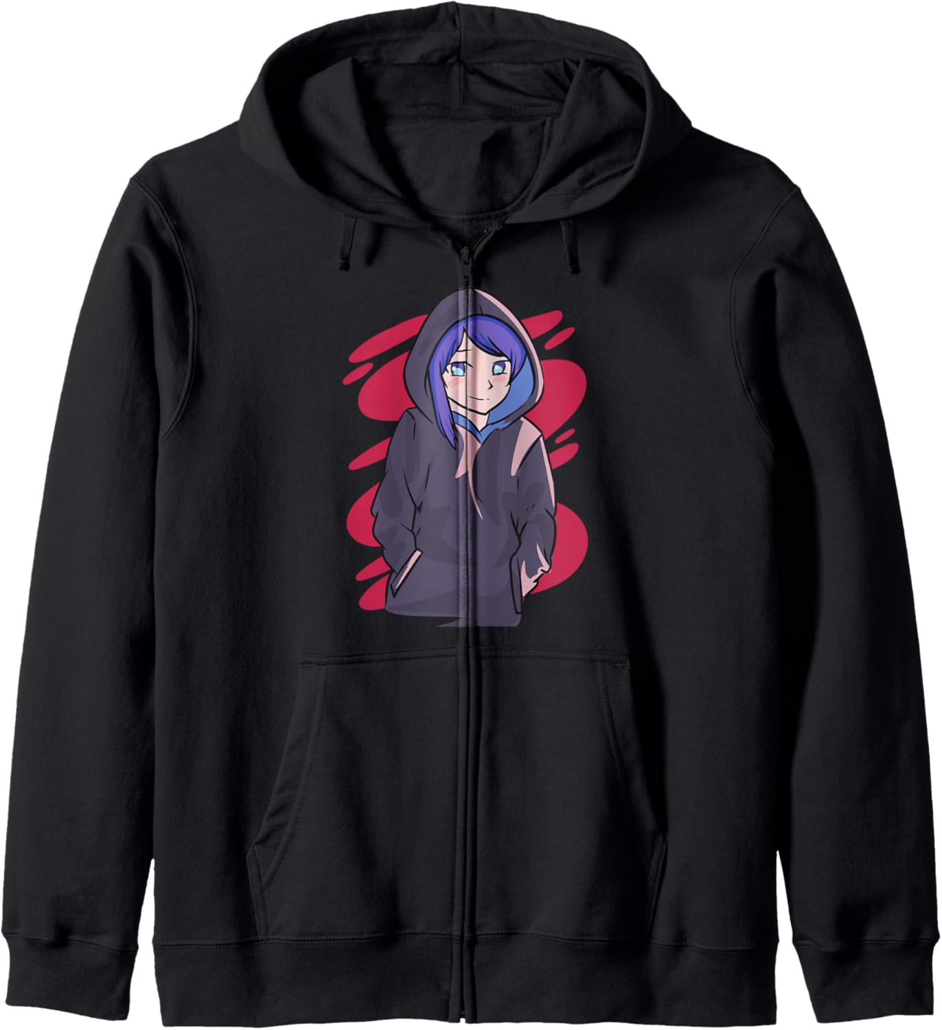 Japan Culture Art Anime Otaku Hoodie Girl Aesthetic Zip Hoodie
