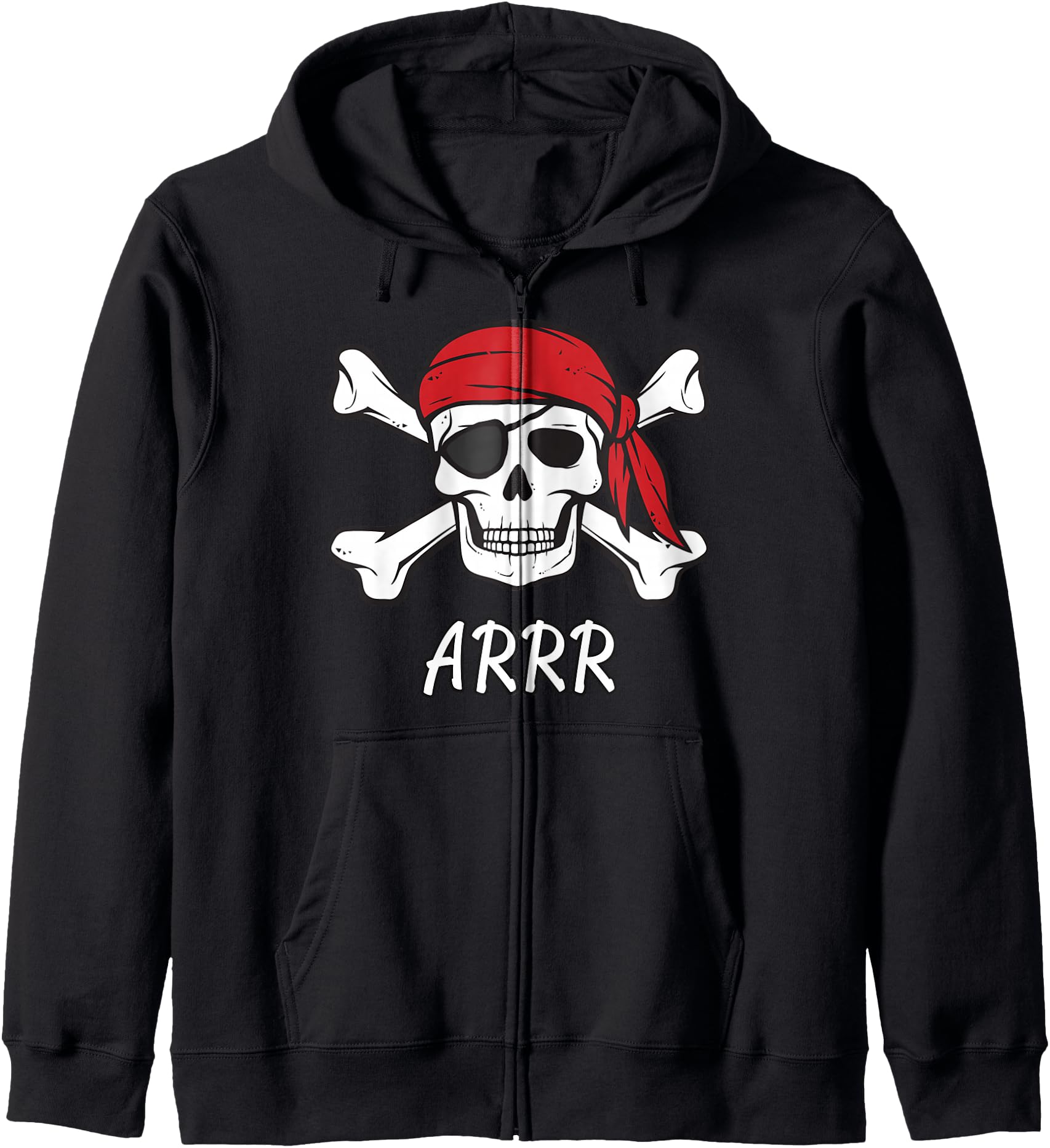 Pirate Shirt or Adults Crossbones and Skull Zip Hoodie