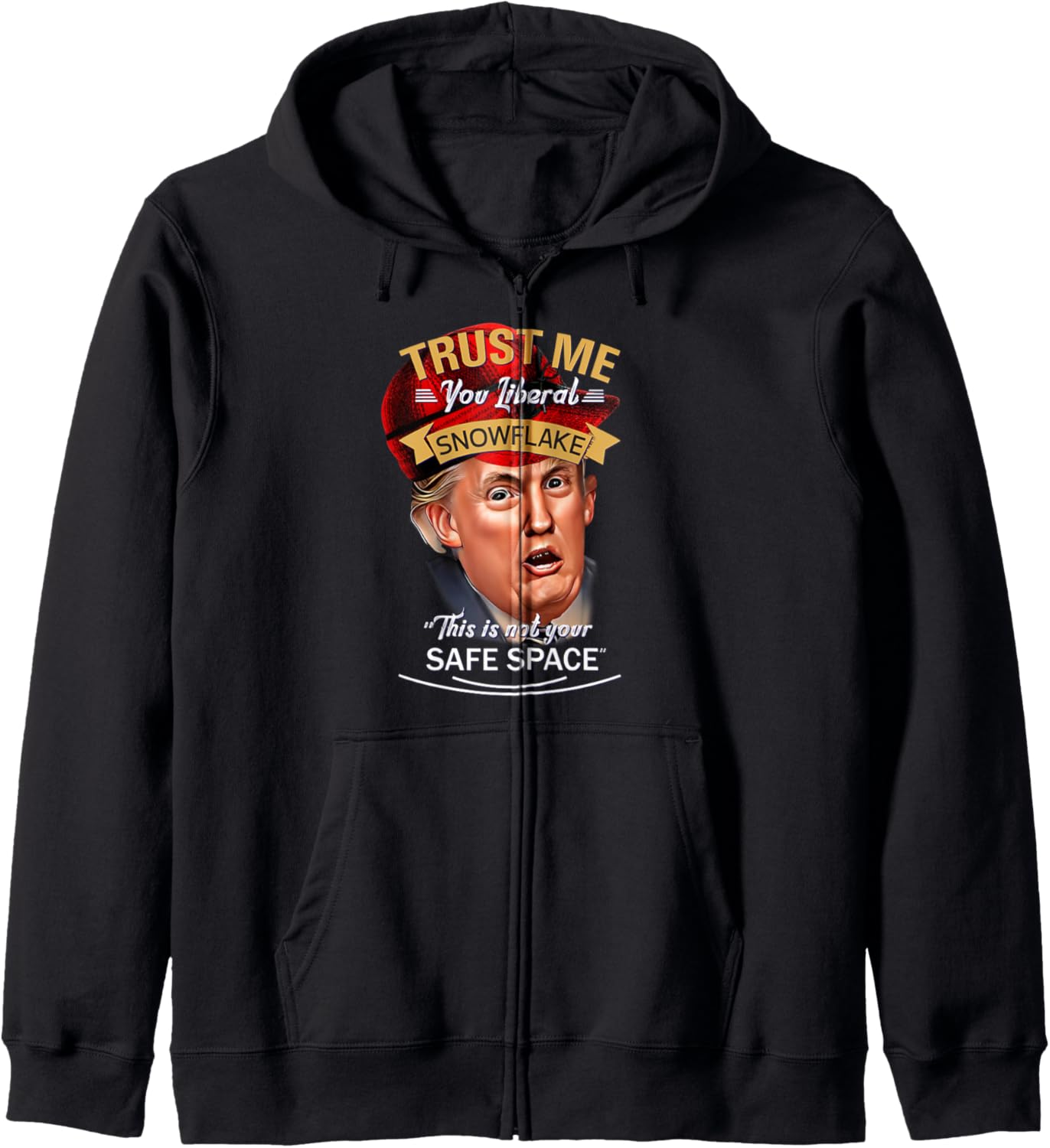 Christmas Political Humor Xmas Saying Pro Trump Anti Biden Zip Hoodie